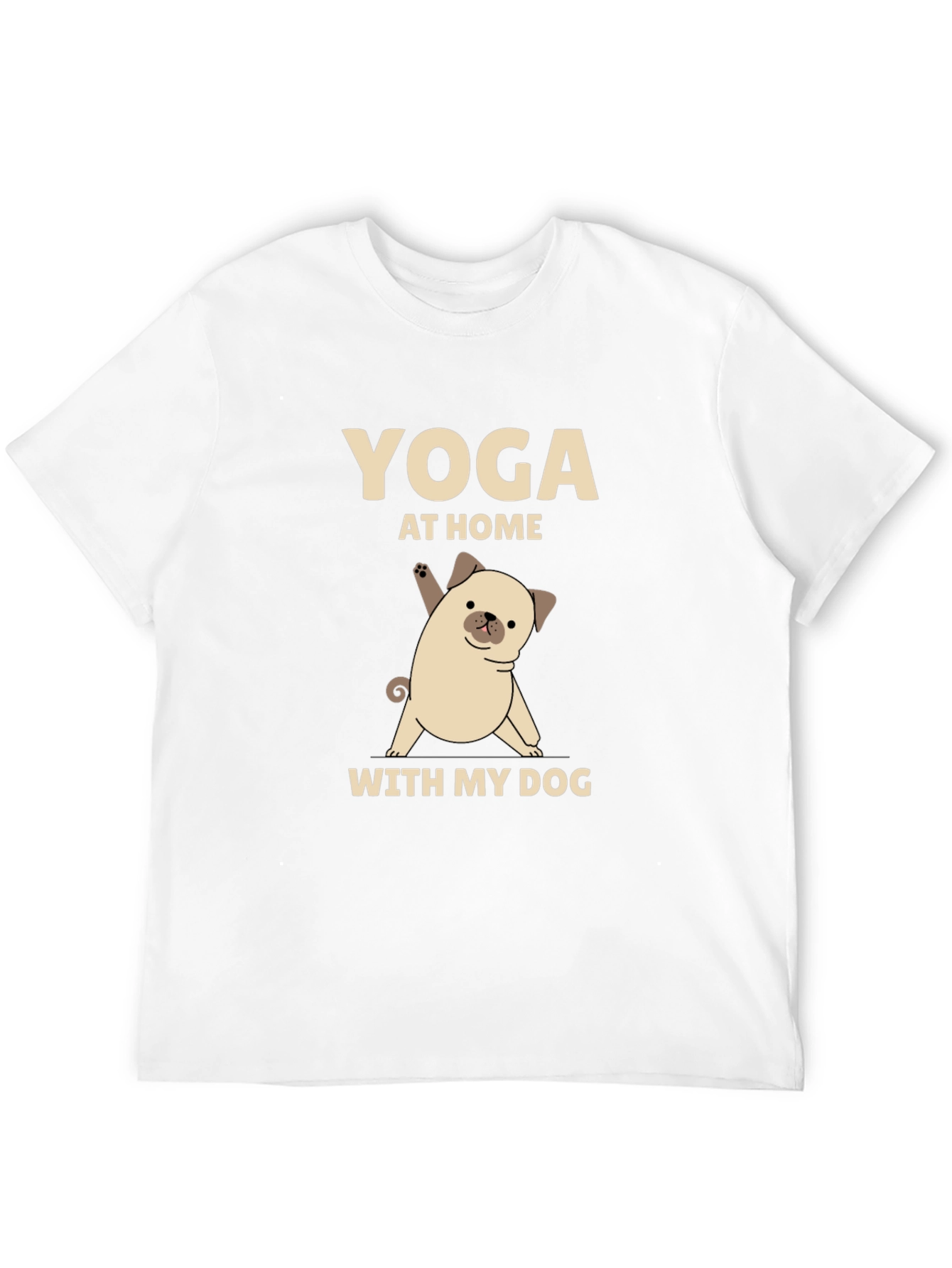 Yoga Pug T-Shirt - At Home With My Dog