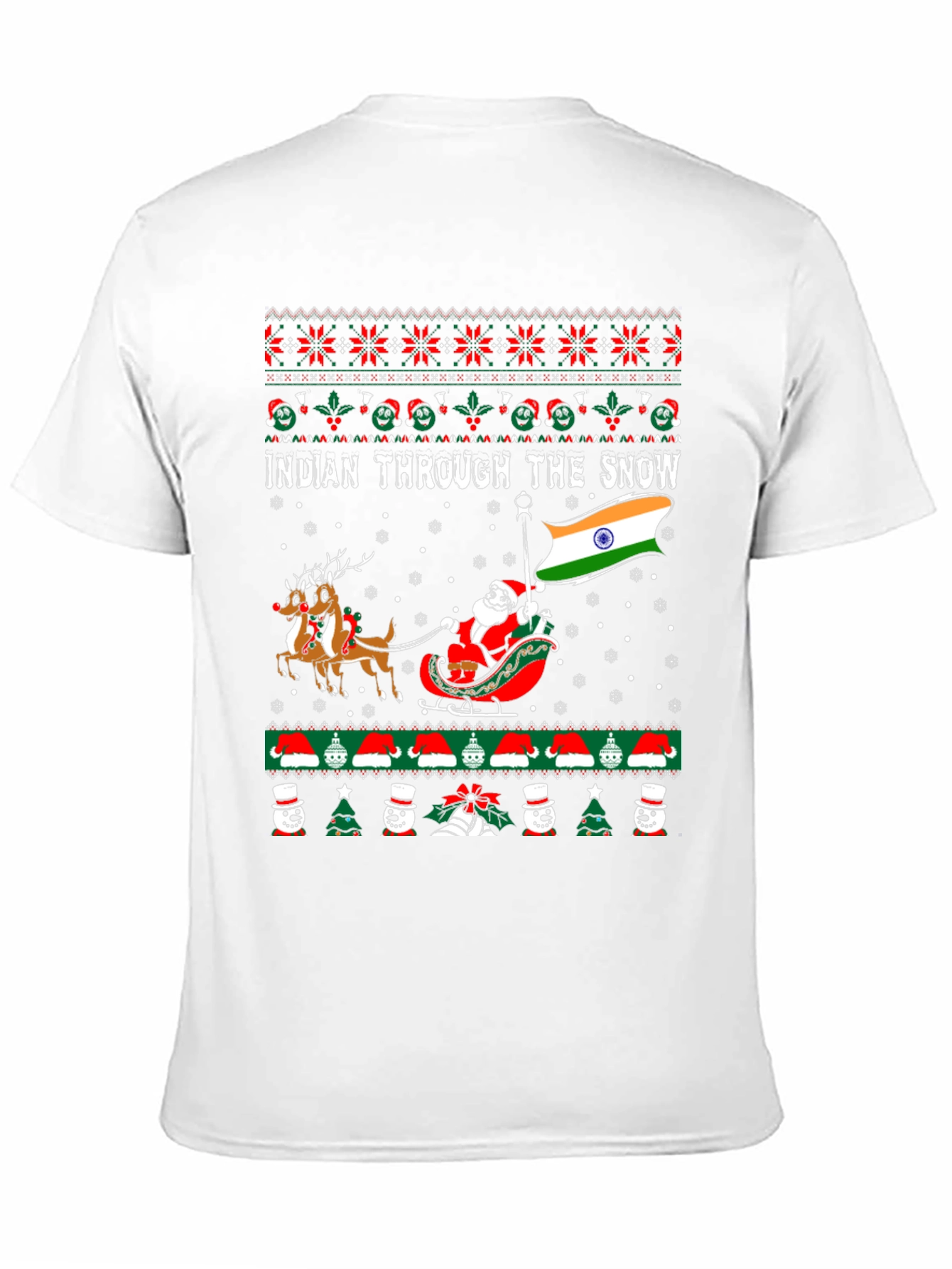 Indian Through The Snow Christmas T-Shirt