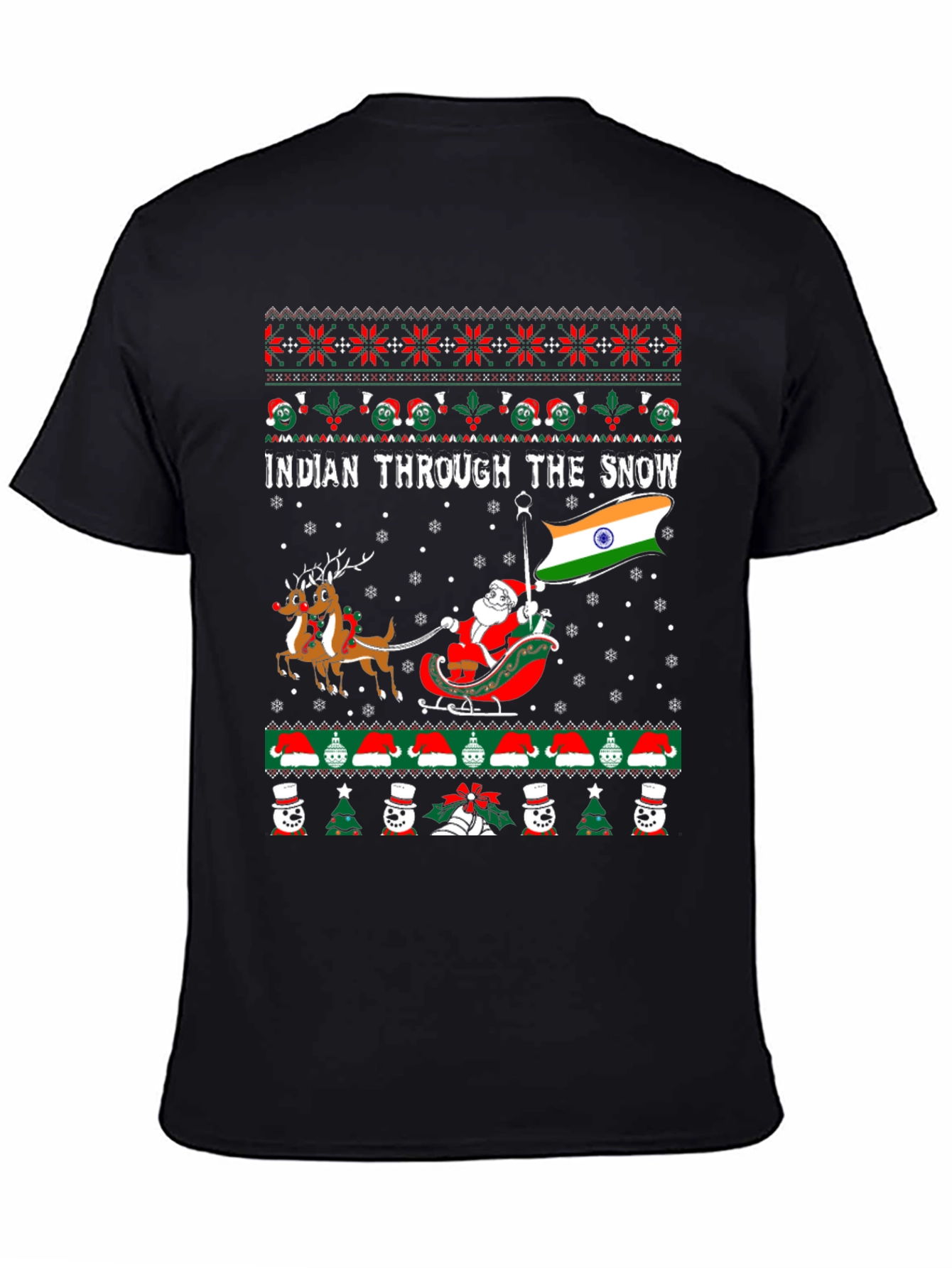 Indian Through The Snow Christmas T-Shirt