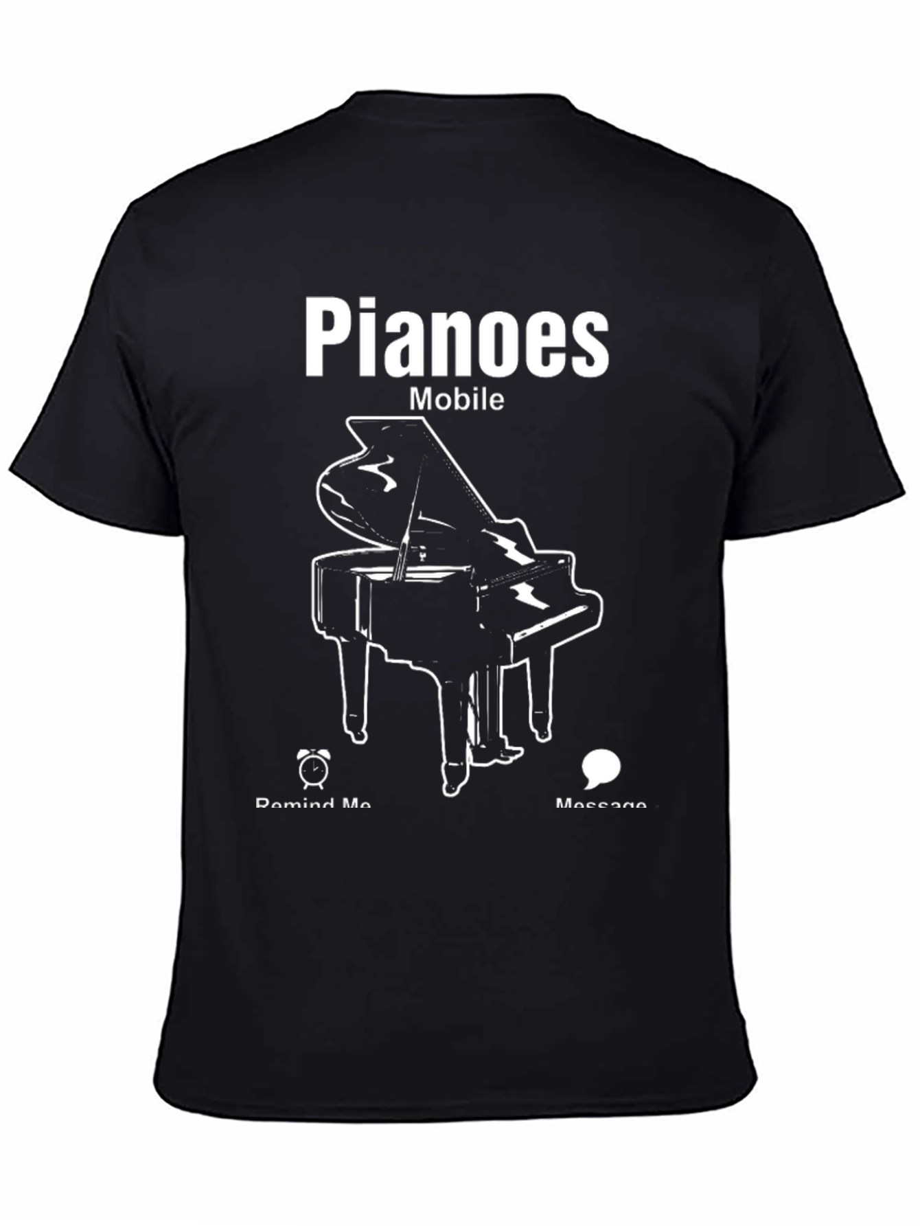 Pianoes Mobile Black T-Shirt