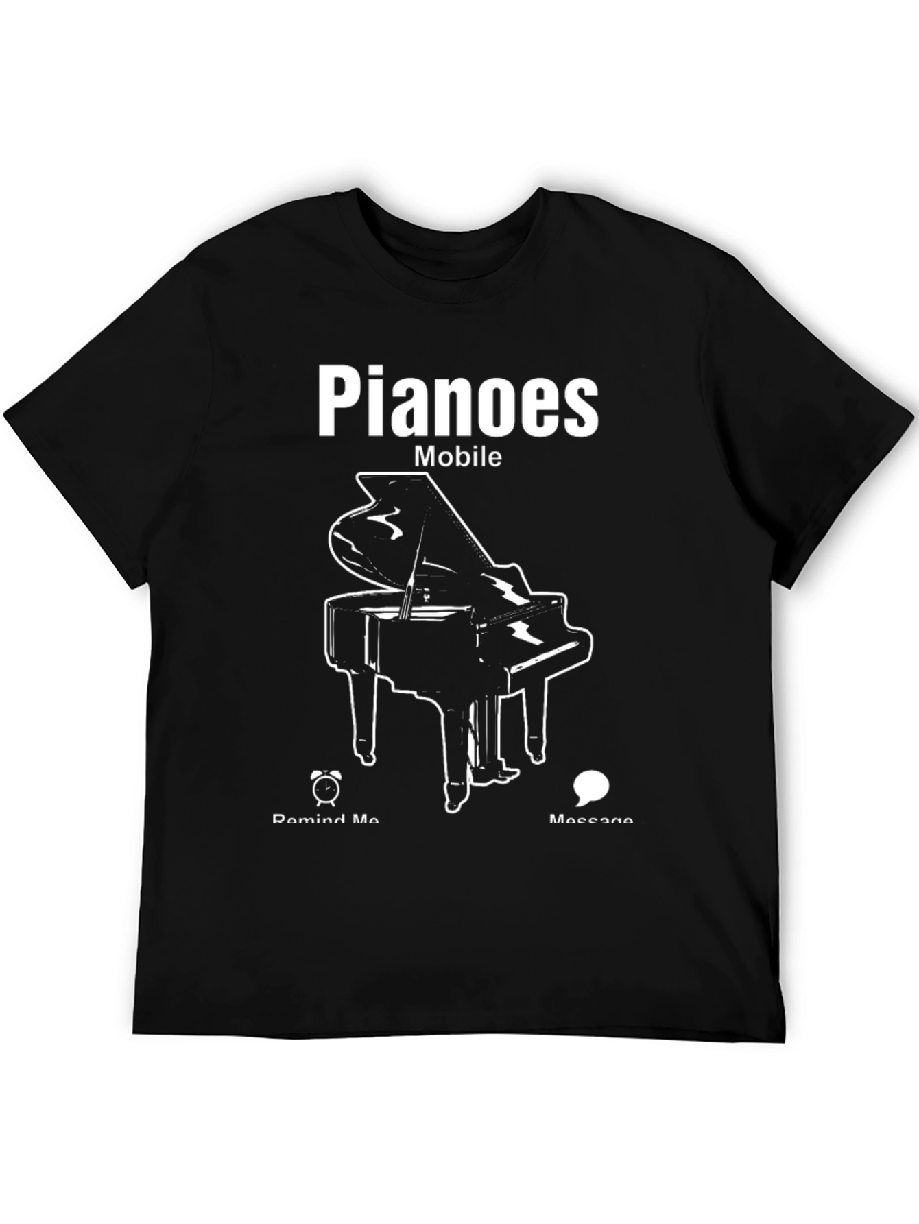 Pianoes Mobile Black T-Shirt