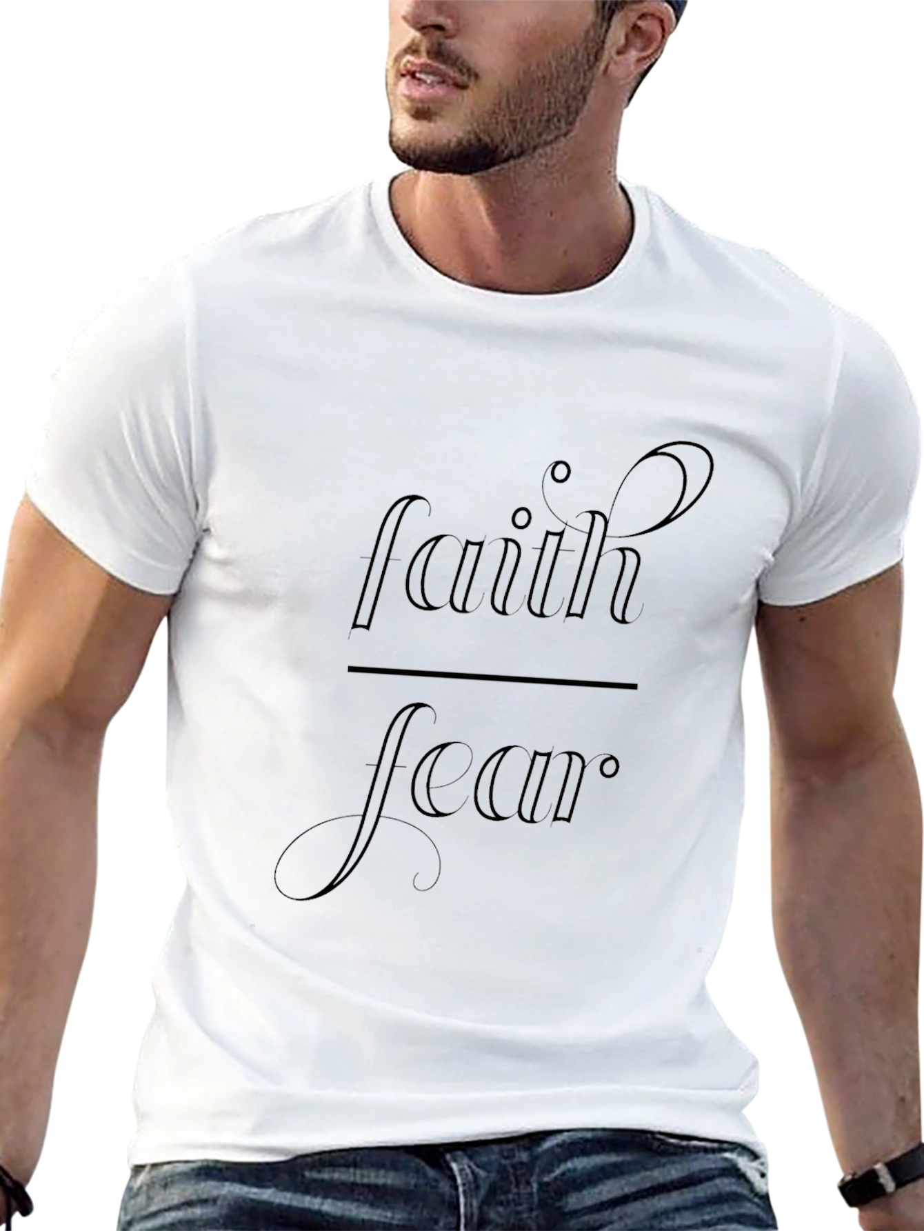 Faith Over Fear Graphic Tee - Unisex Black T-Shirt