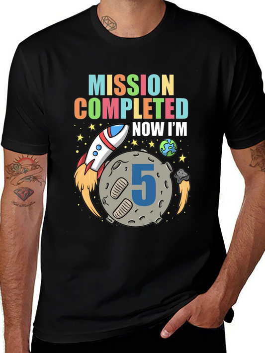 Mission Completed 5th Birthday Boy T-Shirt