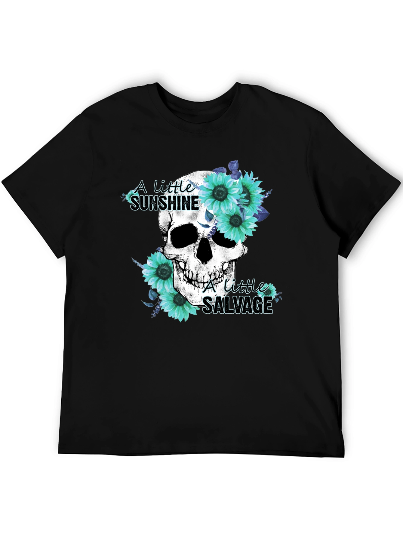 Skull & Sunflower Graphic Tee - Sunshine Salvage Design