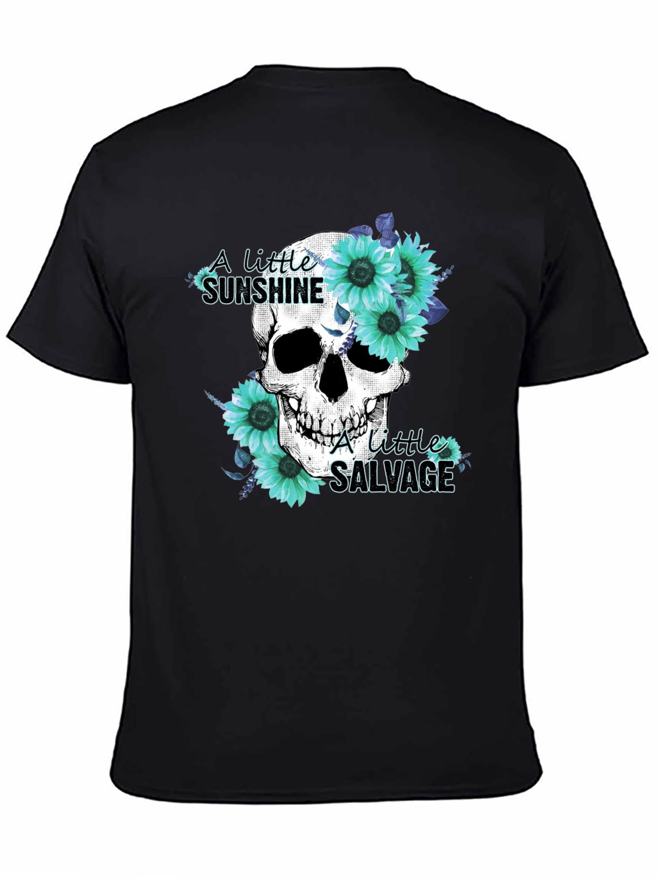 Skull & Sunflower Graphic Tee - Sunshine Salvage Design