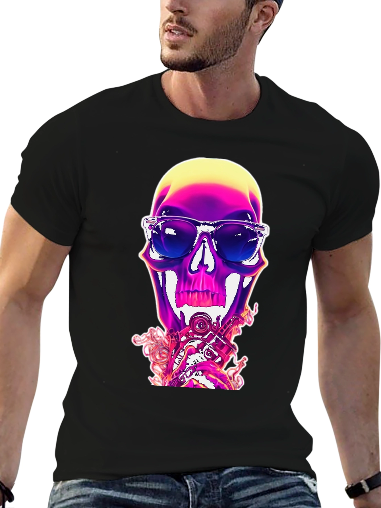 Skull Graphic Tee - Cool & Edgy Style