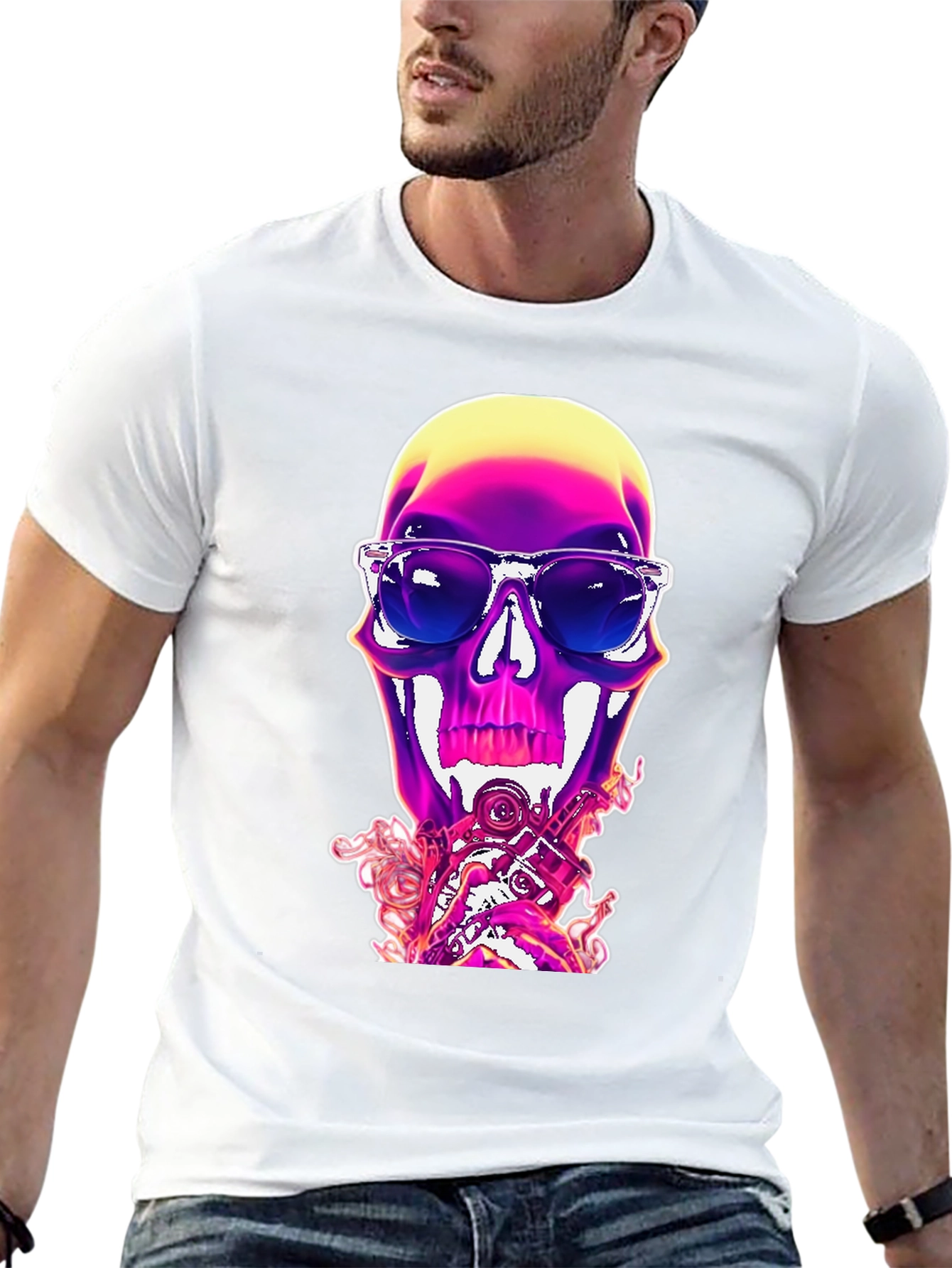 Skull Graphic Tee - Cool & Edgy Style