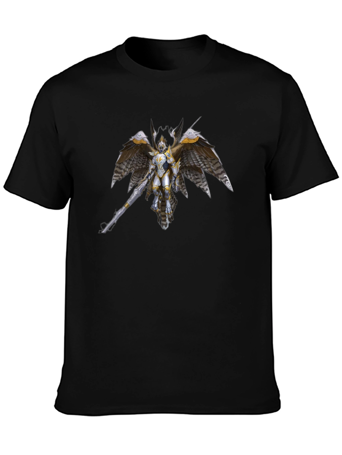 Winged Knight Graphic Tee - Black