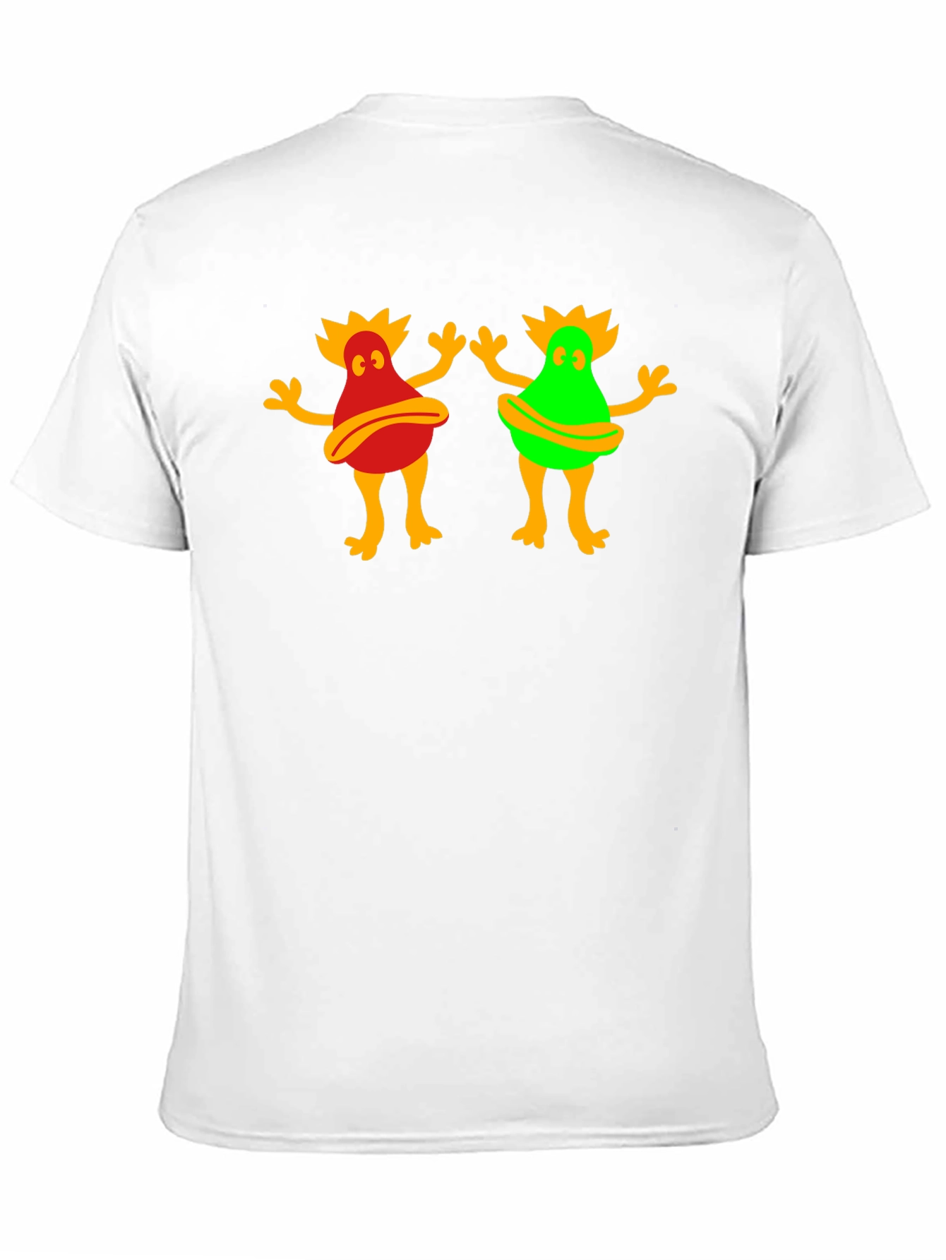 Funky Cartoon Character Graphic Tee - Black