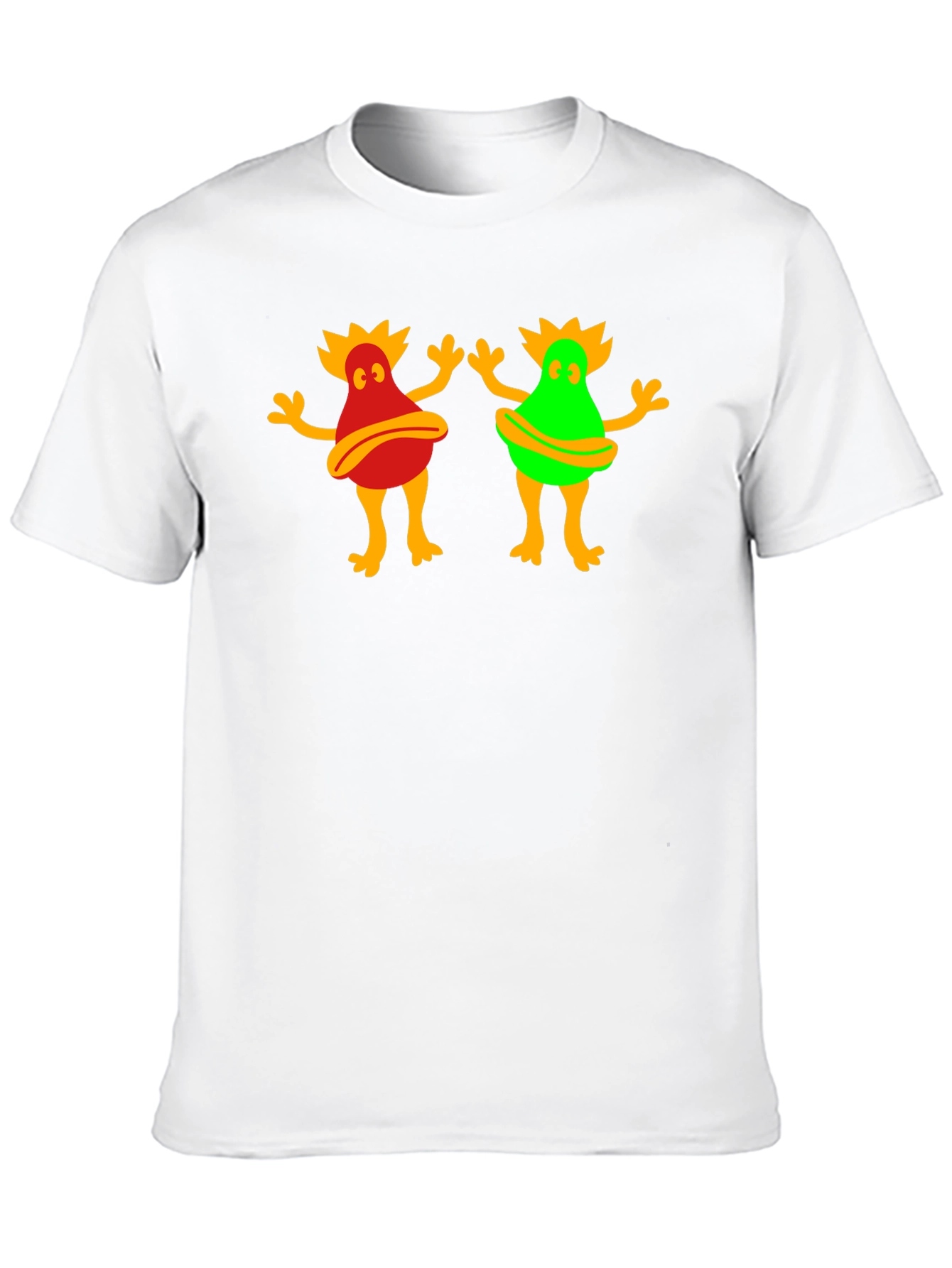 Funky Cartoon Character Graphic Tee - Black