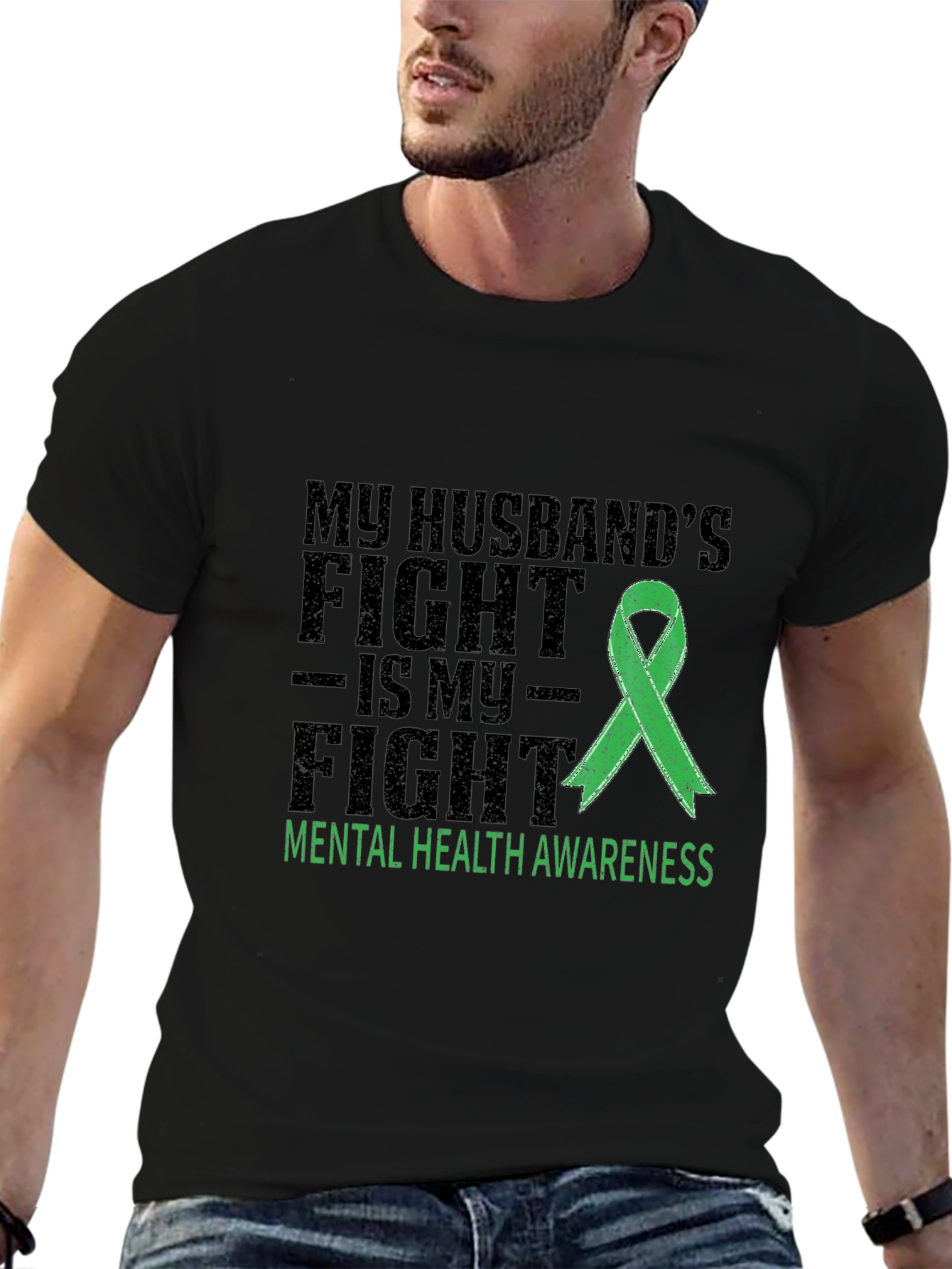 Mental Health Awareness T-Shirt - My Husbands Fight