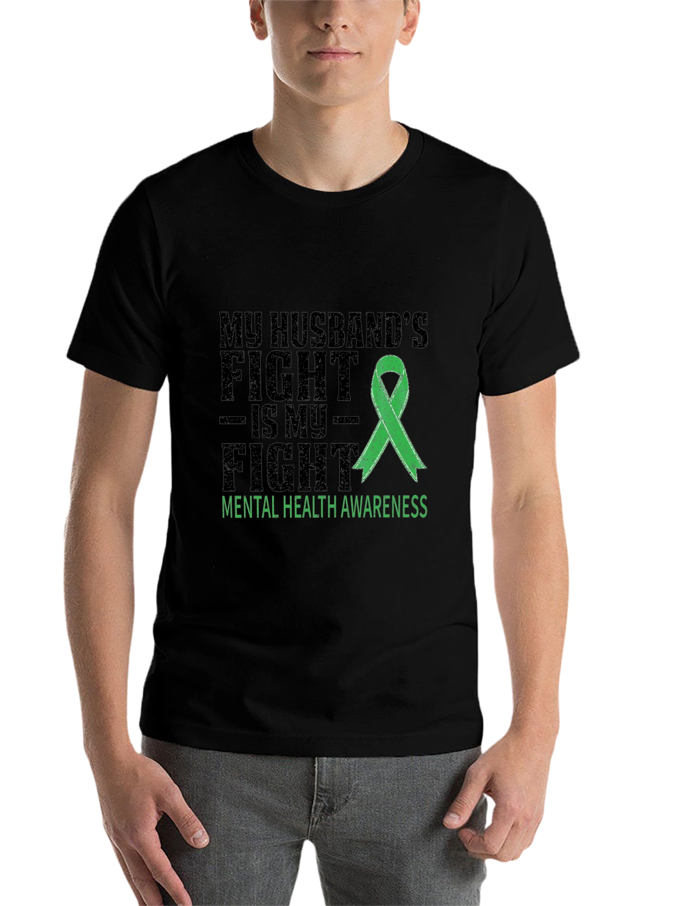 Mental Health Awareness T-Shirt - My Husbands Fight