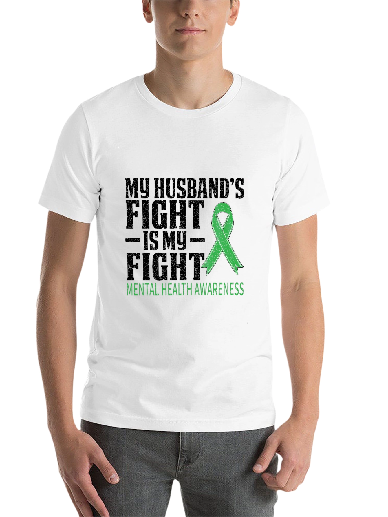 Mental Health Awareness T-Shirt - My Husbands Fight