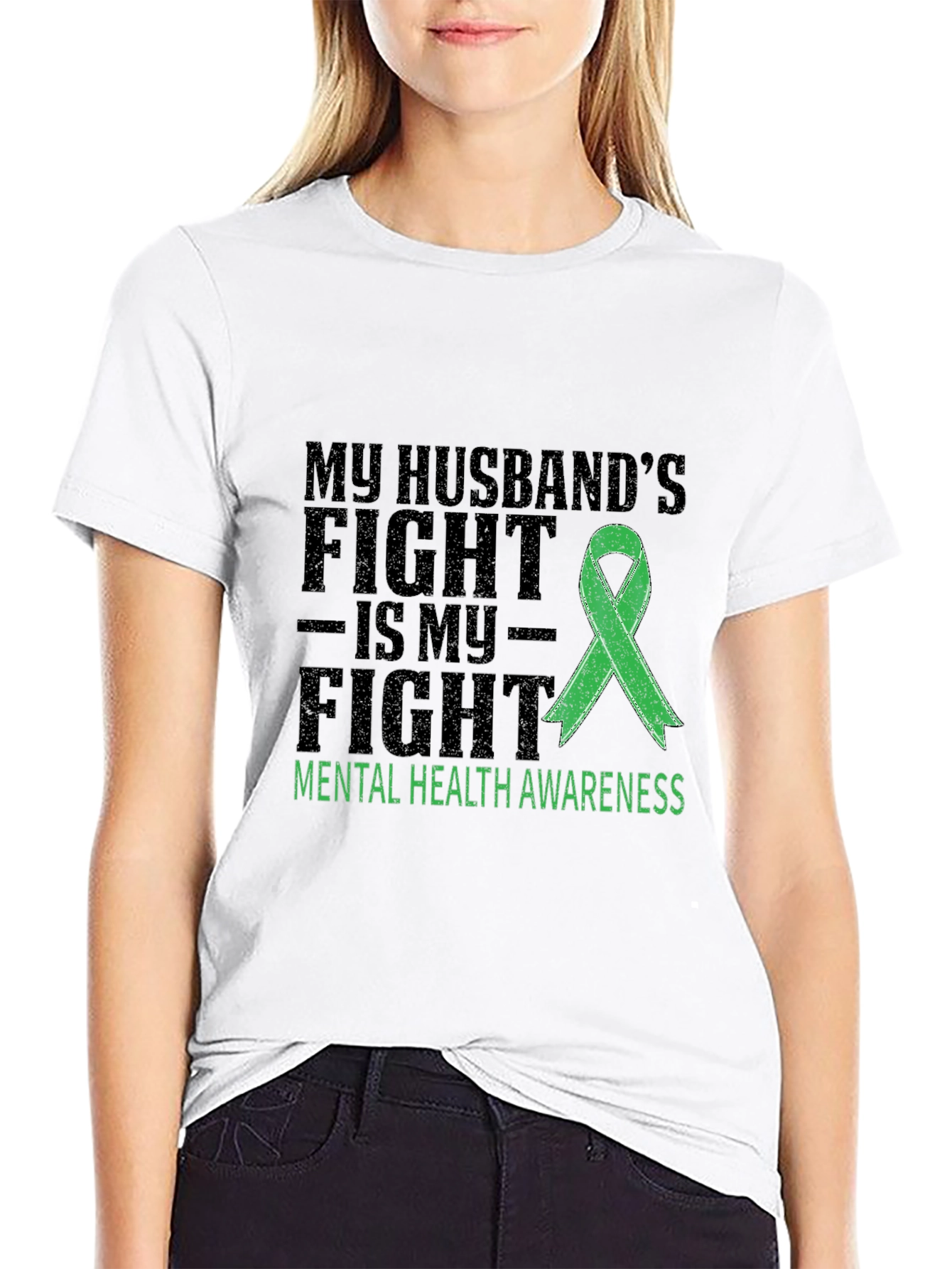 Mental Health Awareness T-Shirt - My Husbands Fight