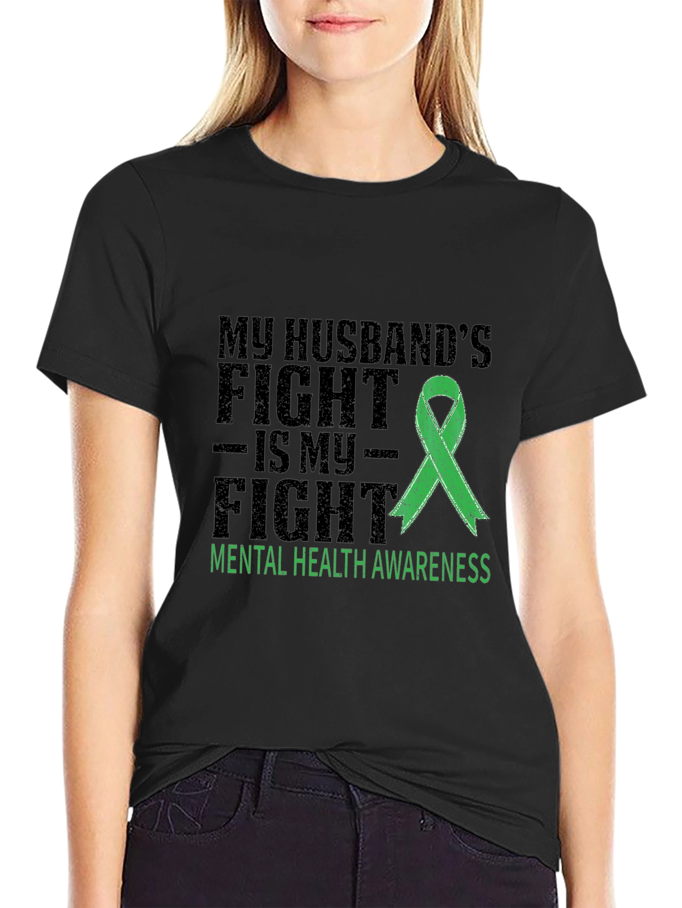 Mental Health Awareness T-Shirt - My Husbands Fight