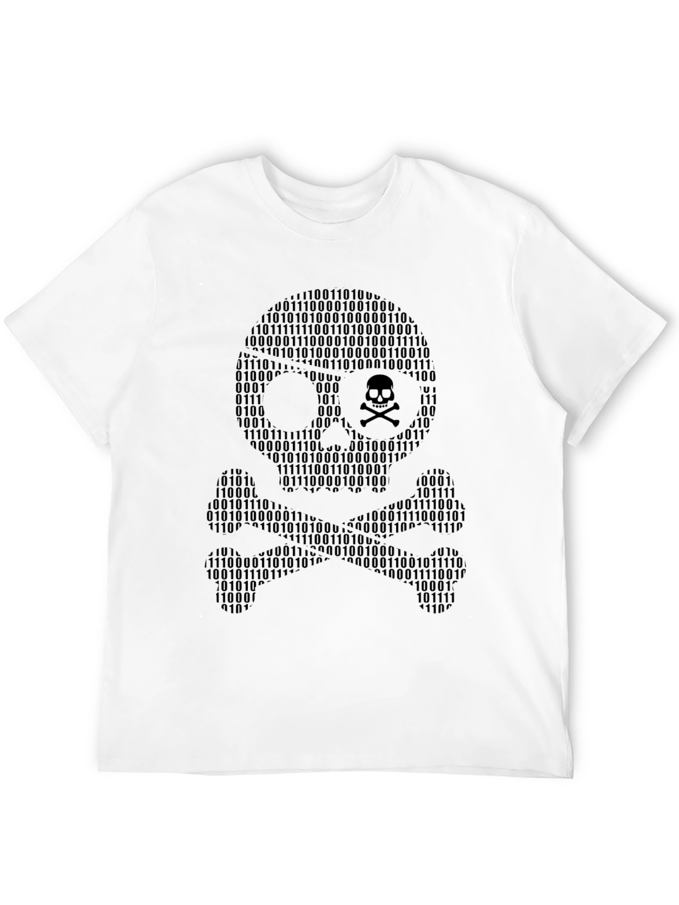 Binary Skull T-Shirt - Hacker Style