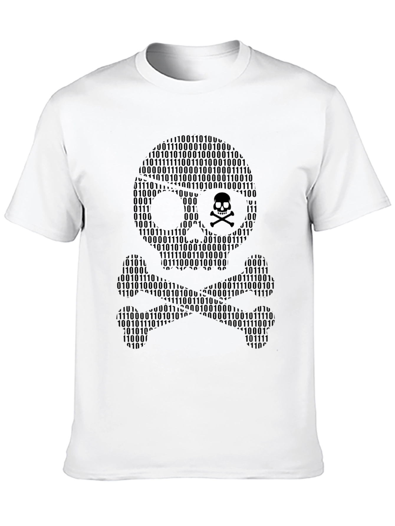 Binary Skull T-Shirt - Hacker Style