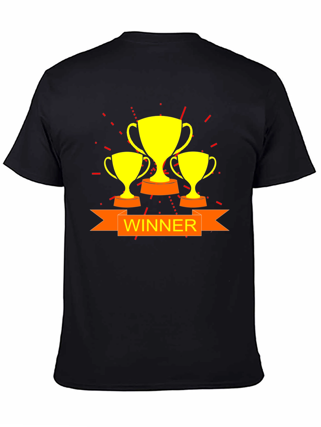 Winner Trophy Graphic Black T-Shirt
