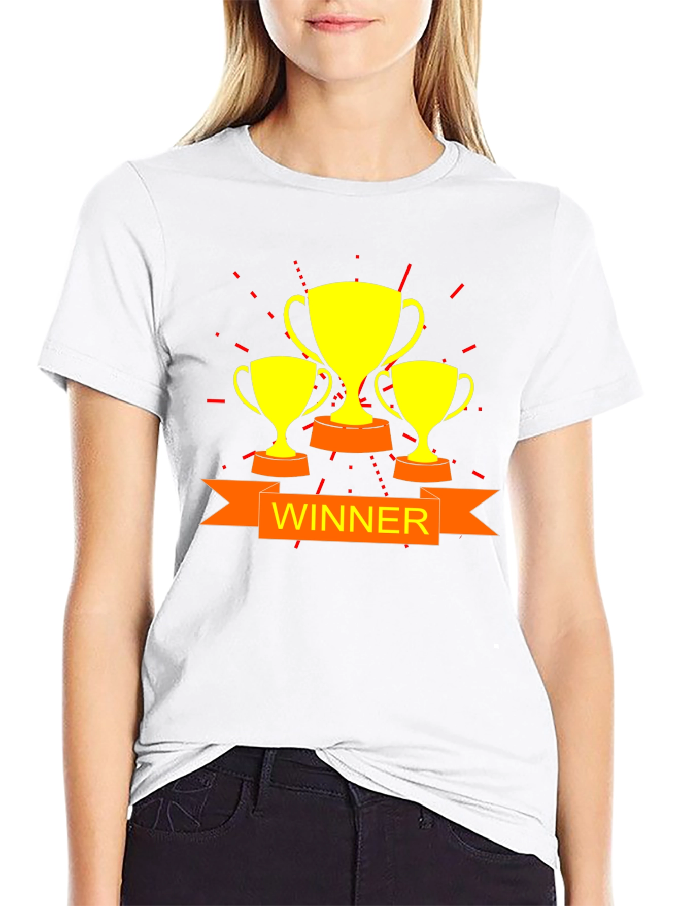 Winner Trophy Graphic Black T-Shirt