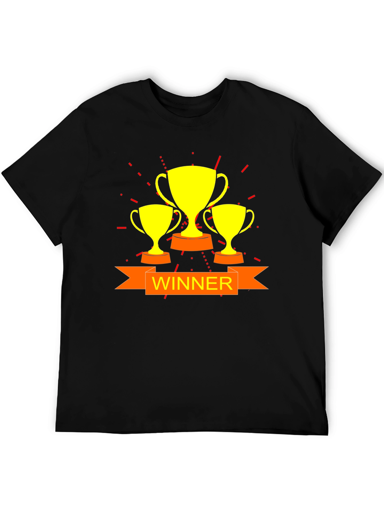 Winner Trophy Graphic Black T-Shirt