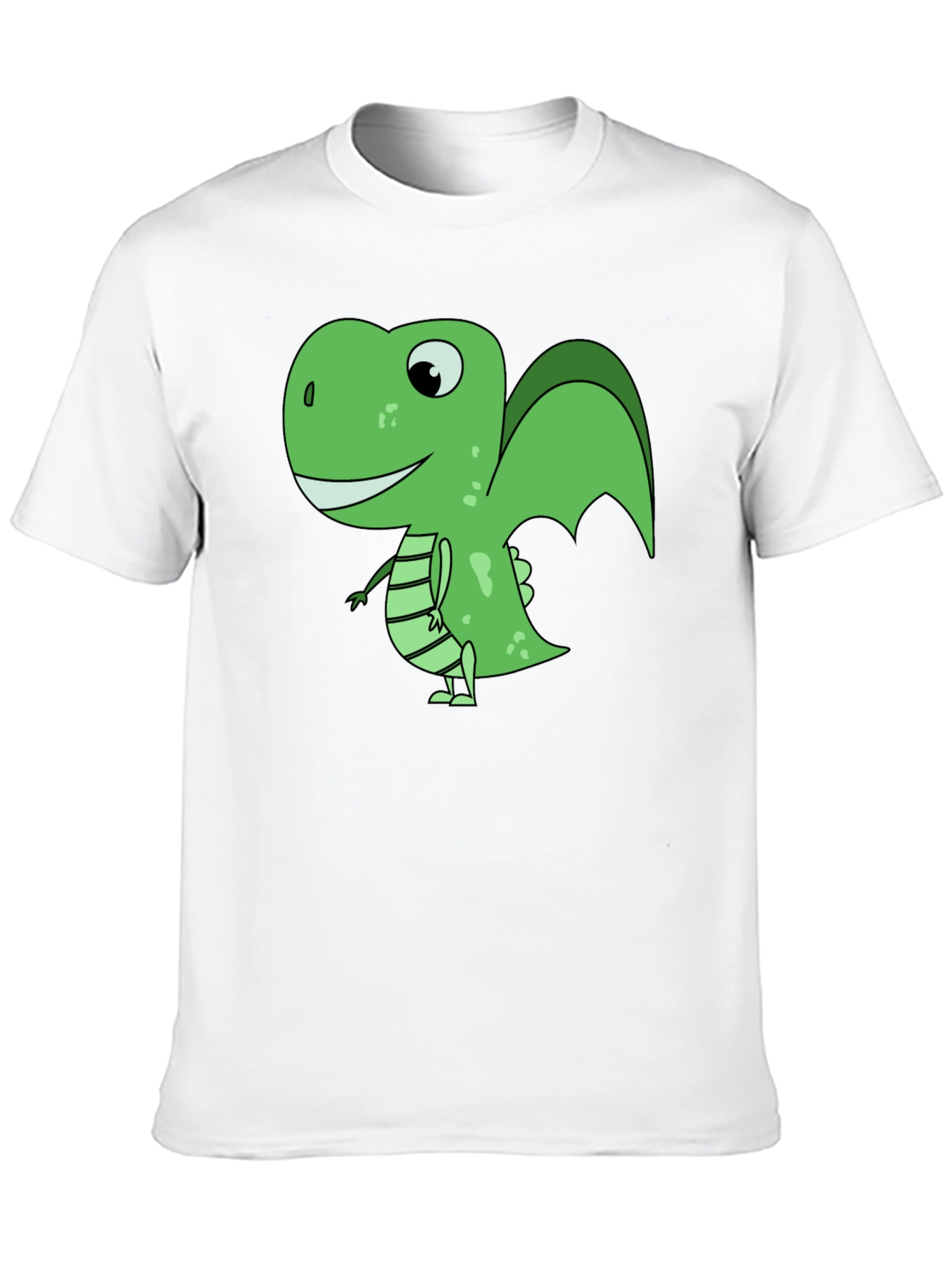 Cartoon Dinosaur Graphic T-Shirt - Black
