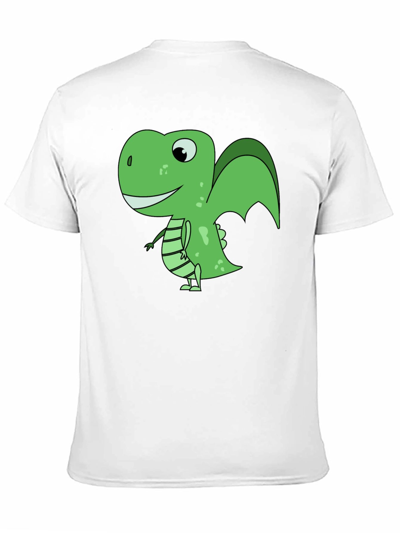 Cartoon Dinosaur Graphic T-Shirt - Black