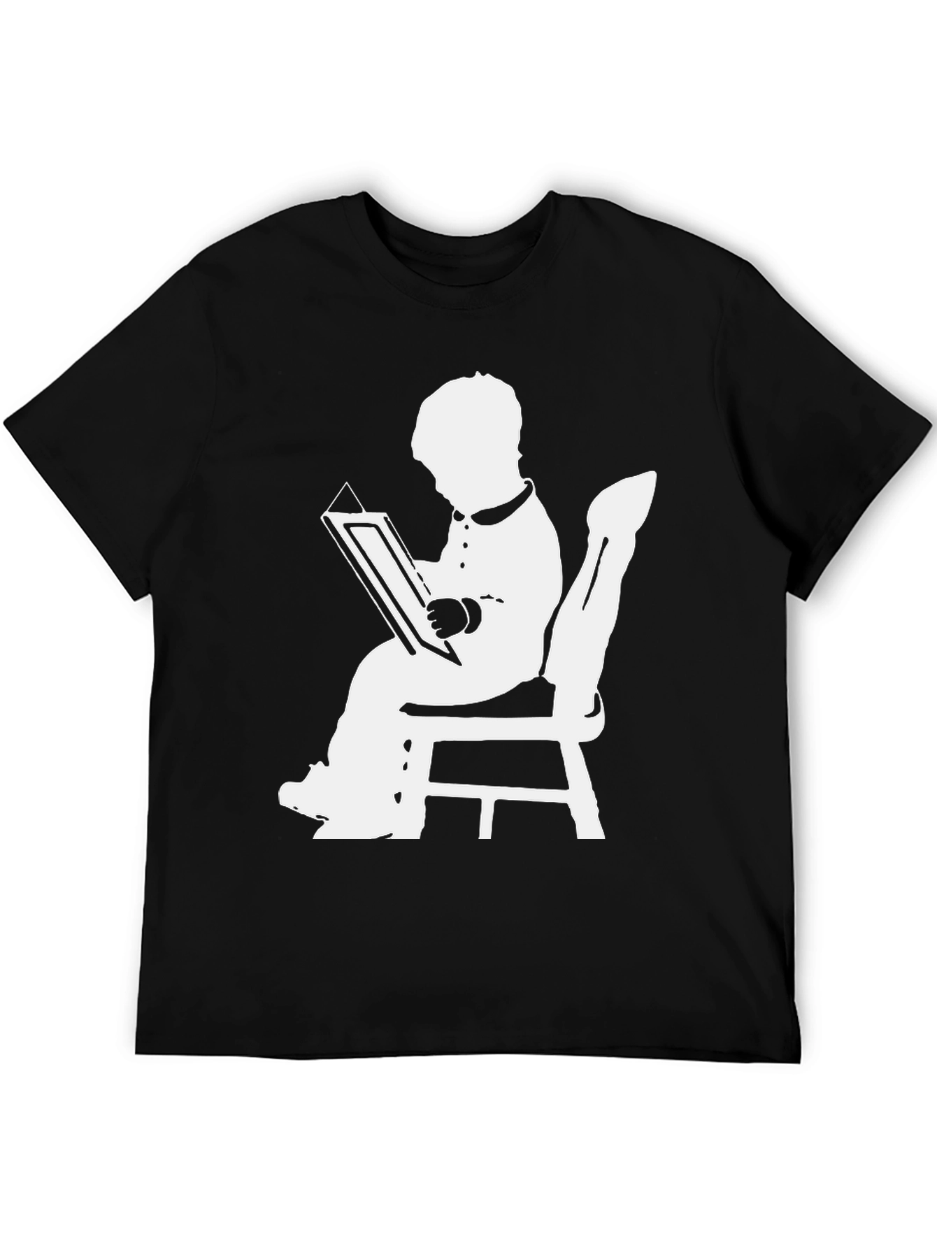 Reading Silhouette Graphic T-Shirt - Black