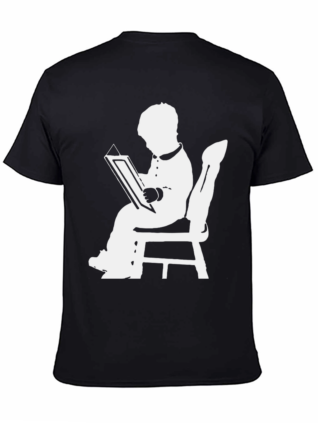 Reading Silhouette Graphic T-Shirt - Black