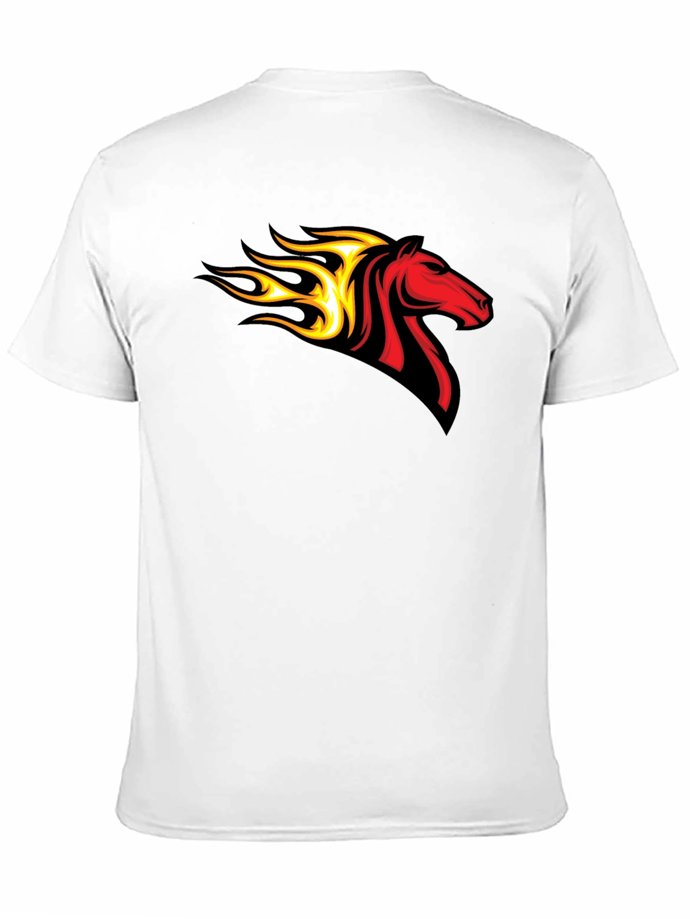 Flaming Horse Graphic Tee - Black