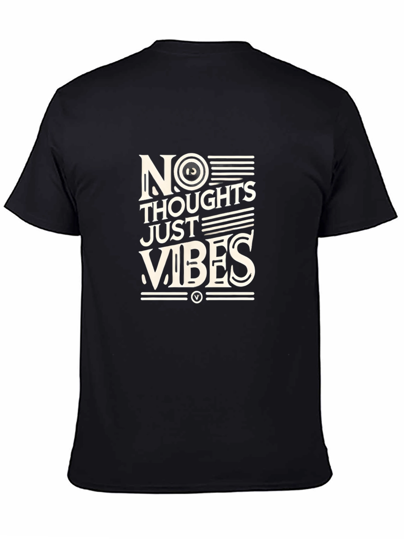 No Thoughts Just Vibes Black T-Shirt
