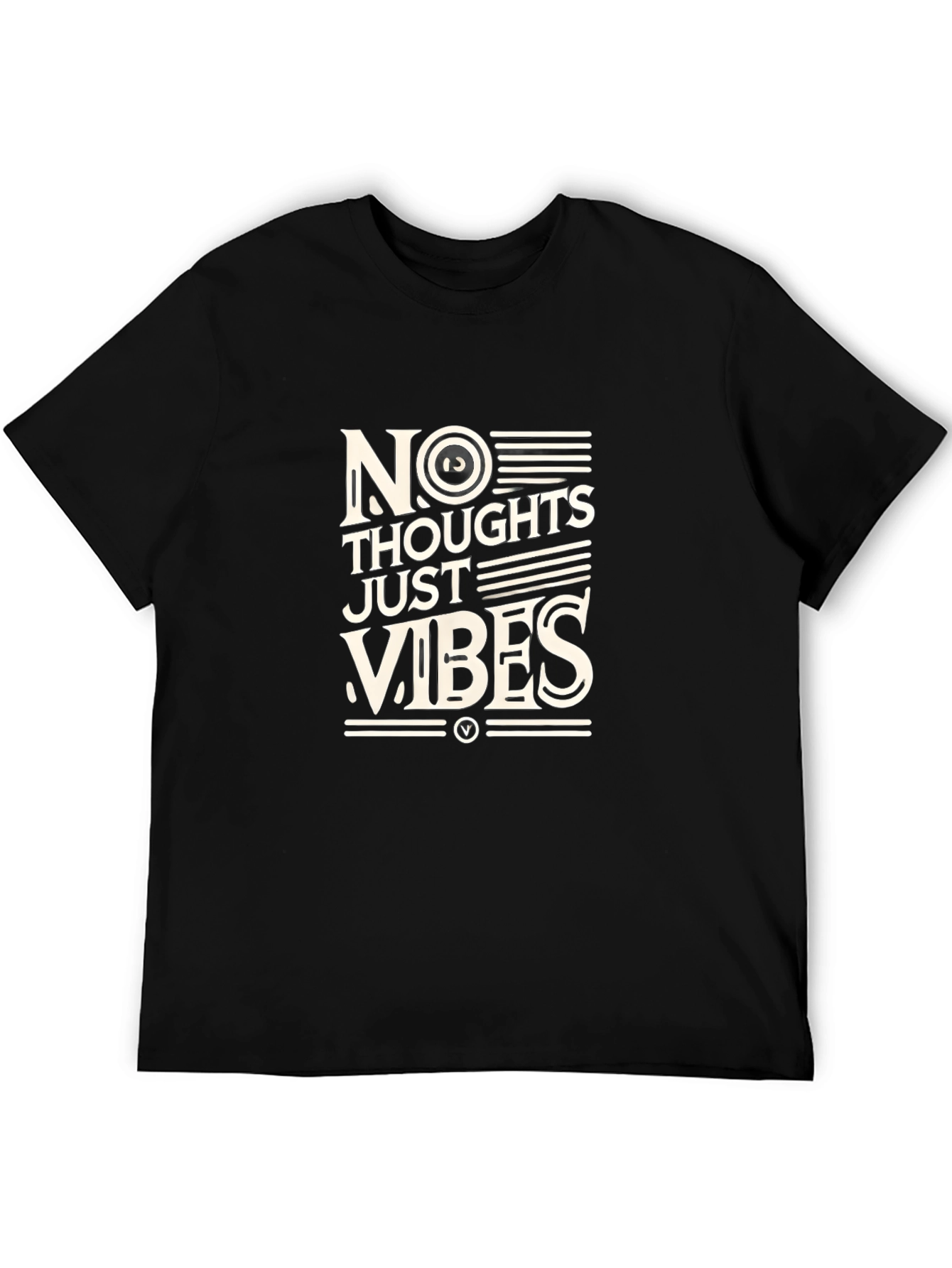 No Thoughts Just Vibes Black T-Shirt