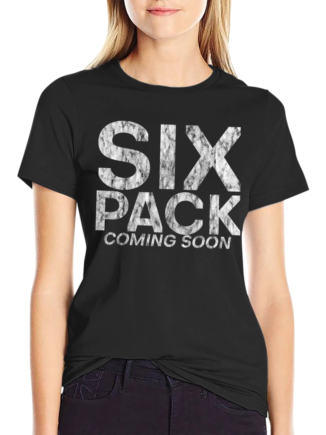 Mens Six Pack Coming Soon Graphic Tee