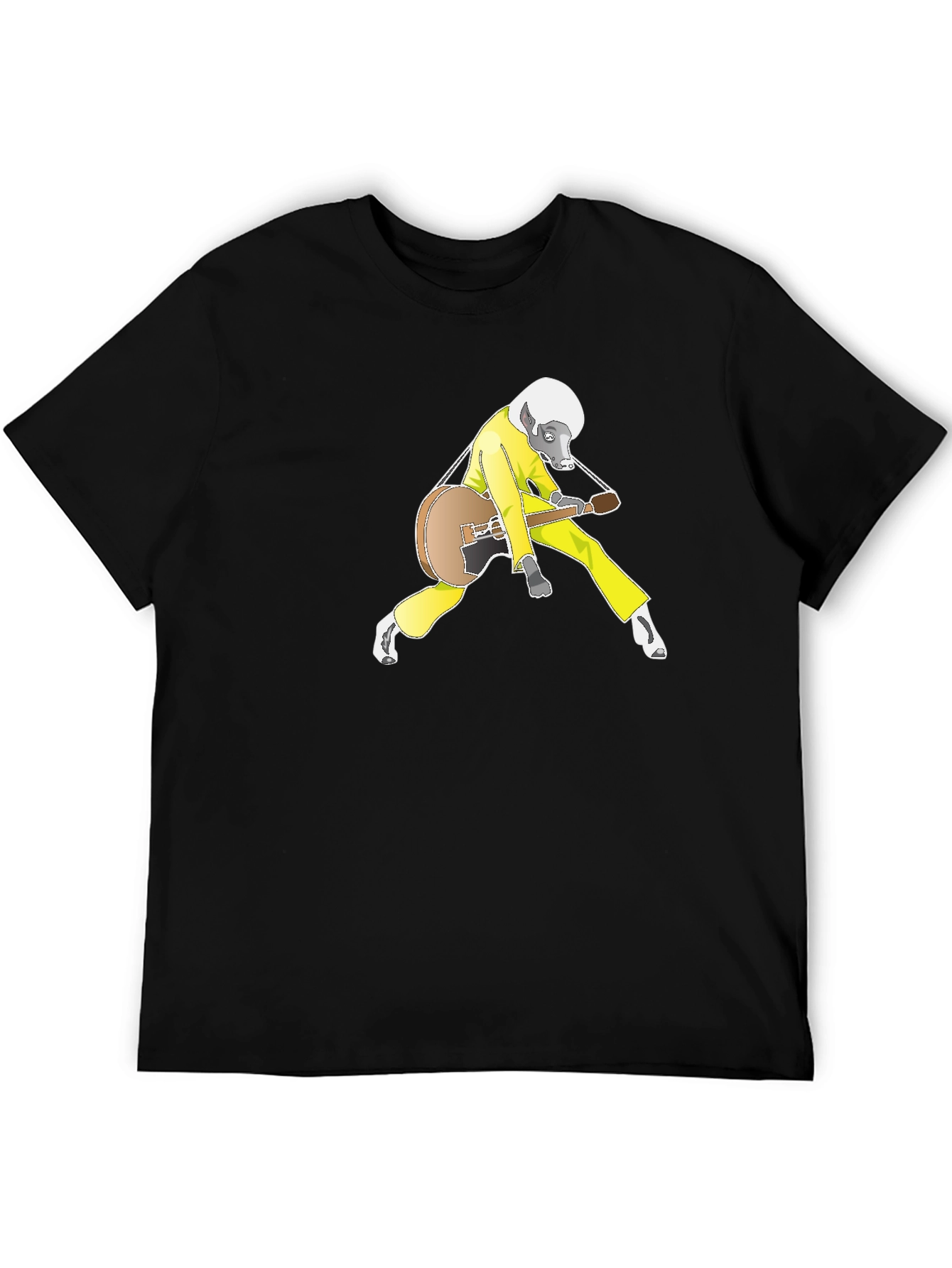 Cool Badger Guitarist Graphic Tee
