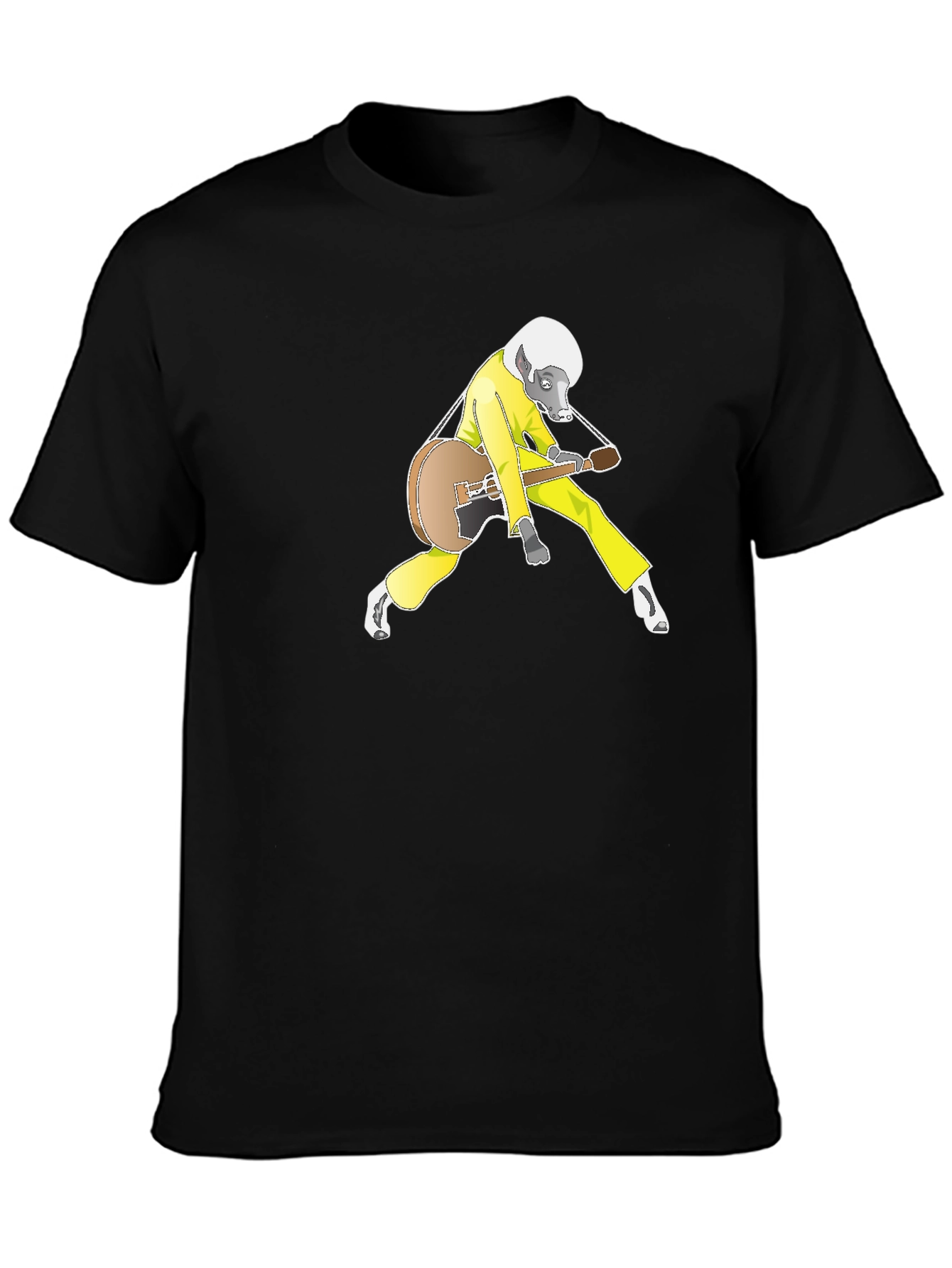 Cool Badger Guitarist Graphic Tee