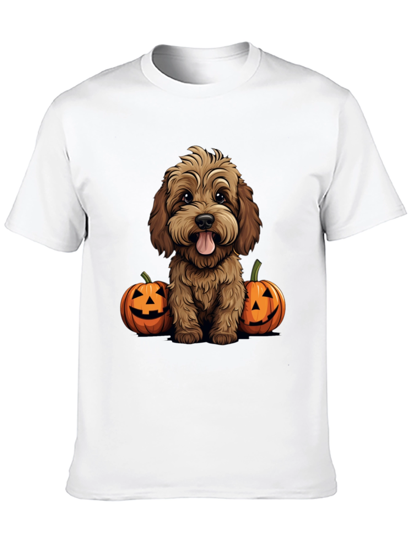Halloween Dog Lover T-Shirt - Cute Puppy & Pumpkins