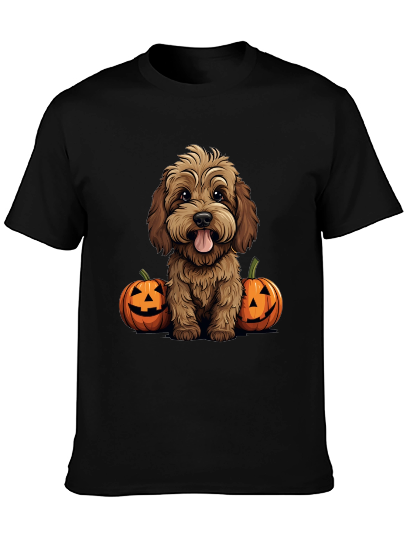 Halloween Dog Lover T-Shirt - Cute Puppy & Pumpkins