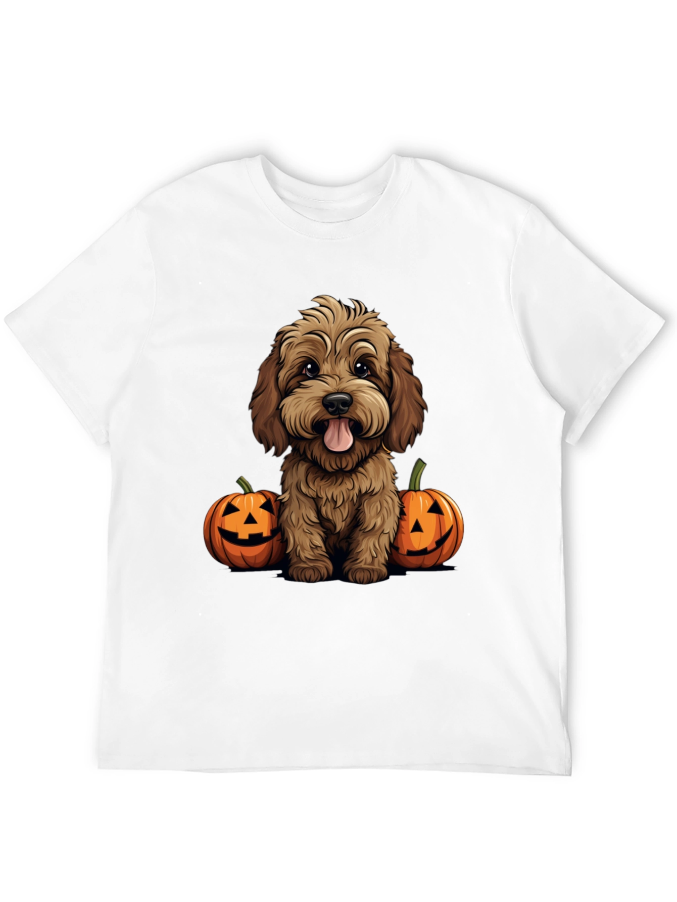 Halloween Dog Lover T-Shirt - Cute Puppy & Pumpkins