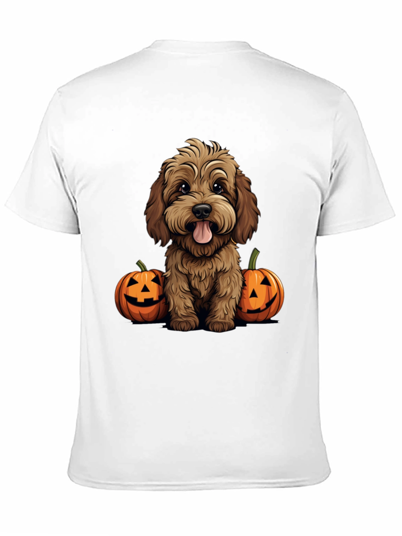 Halloween Dog Lover T-Shirt - Cute Puppy & Pumpkins