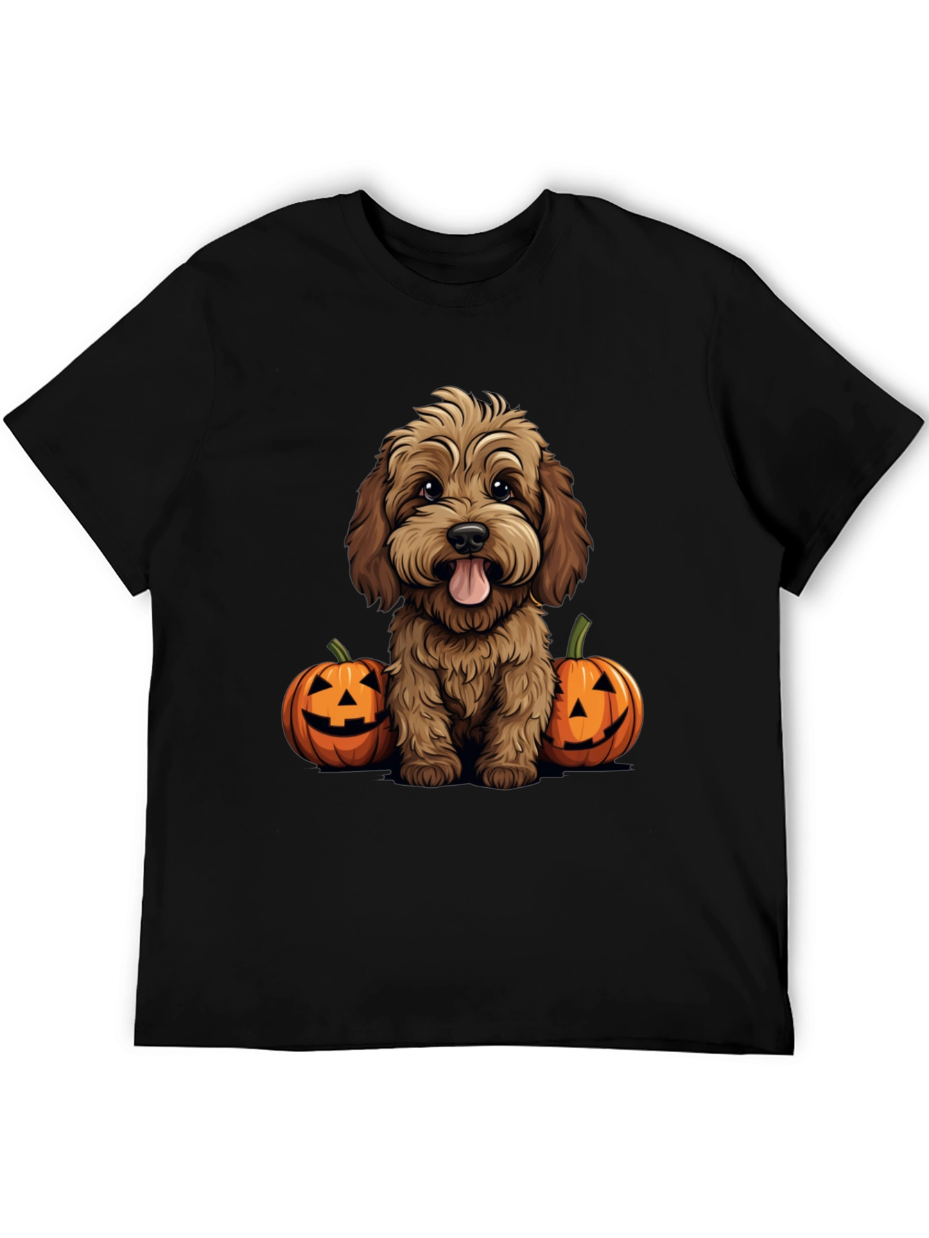 Halloween Dog Lover T-Shirt - Cute Puppy & Pumpkins