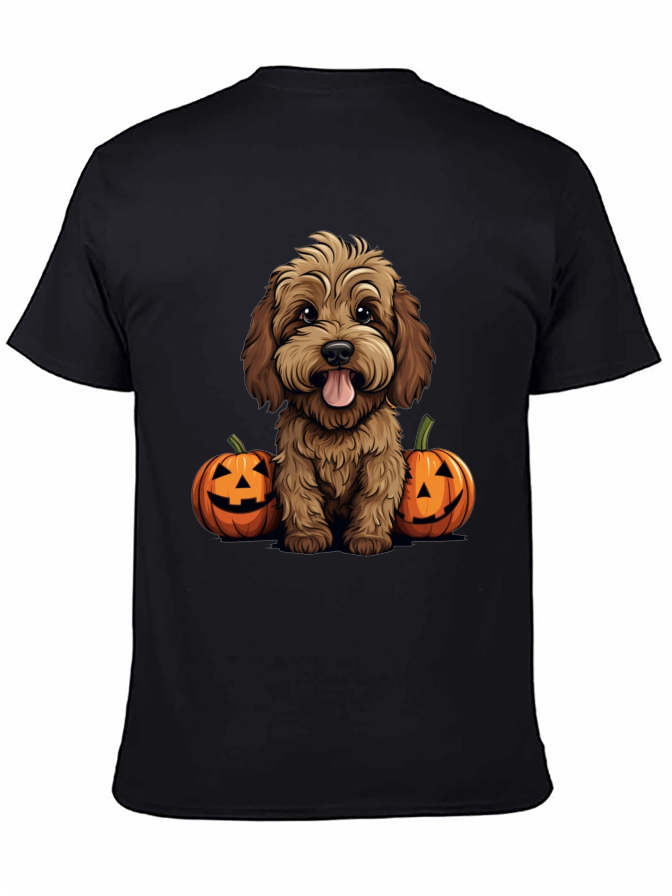 Halloween Dog Lover T-Shirt - Cute Puppy & Pumpkins