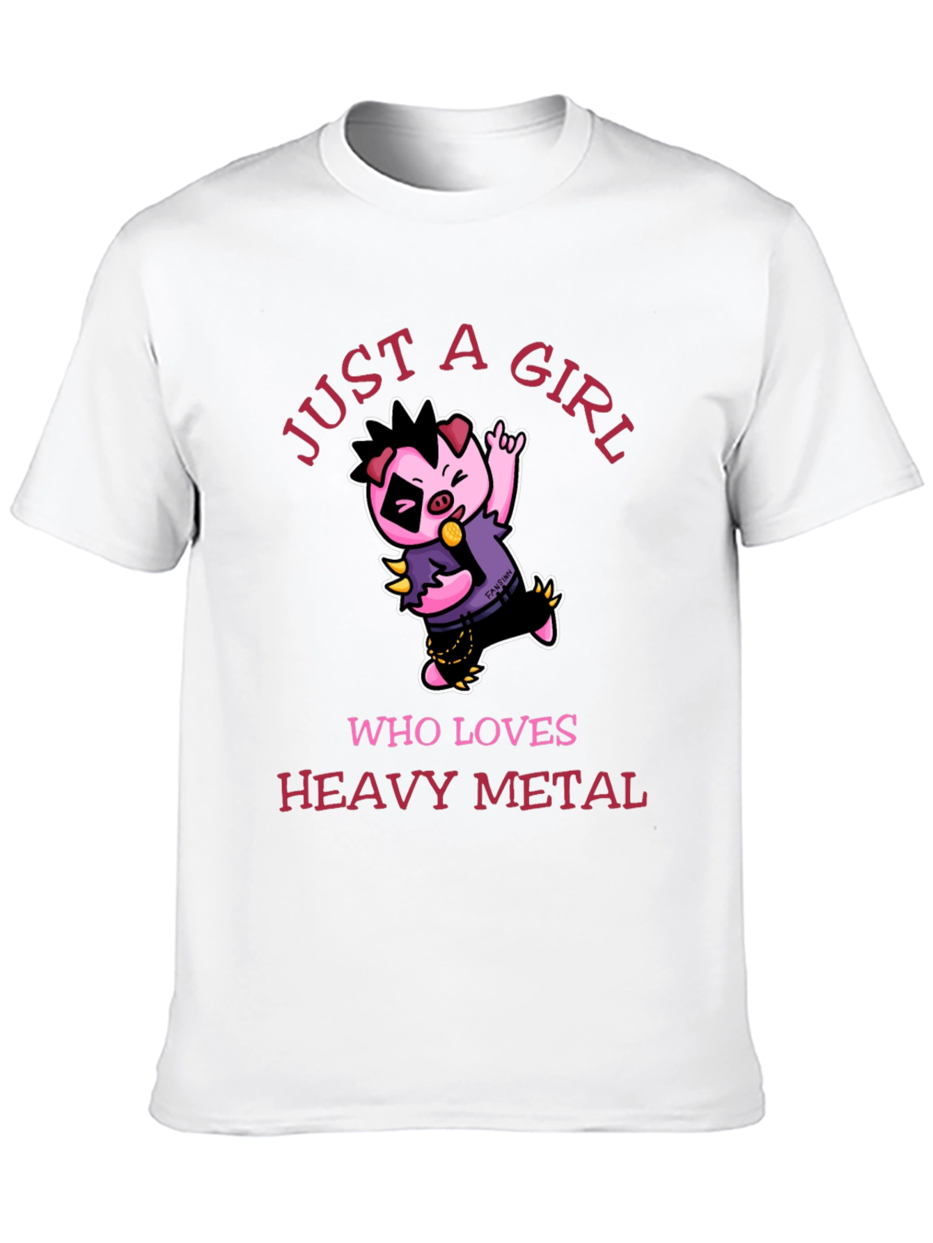 Just a Girl Who Loves Heavy Metal T-Shirt