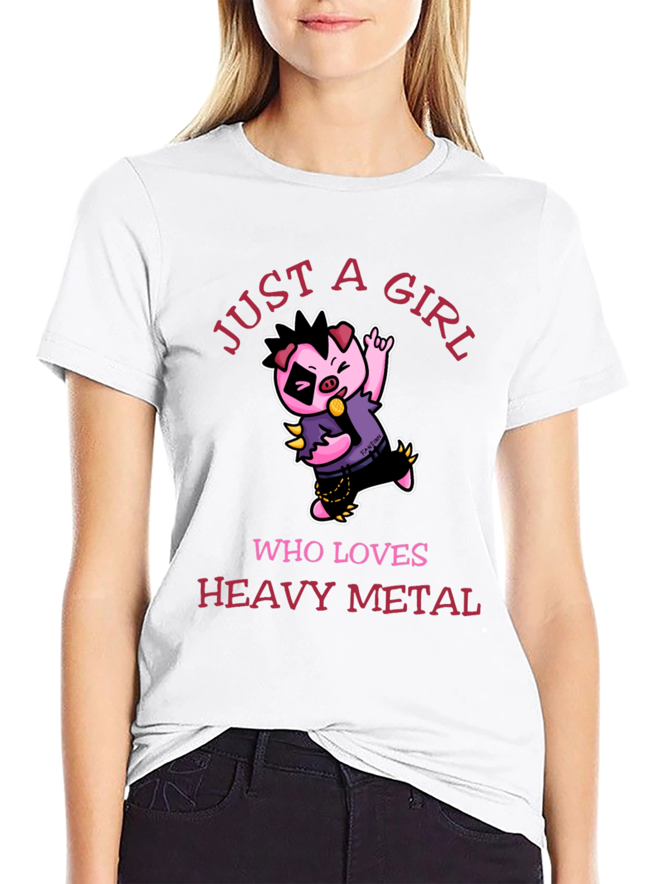 Just a Girl Who Loves Heavy Metal T-Shirt