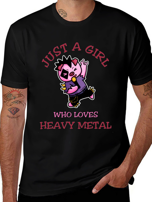 Just a Girl Who Loves Heavy Metal T-Shirt
