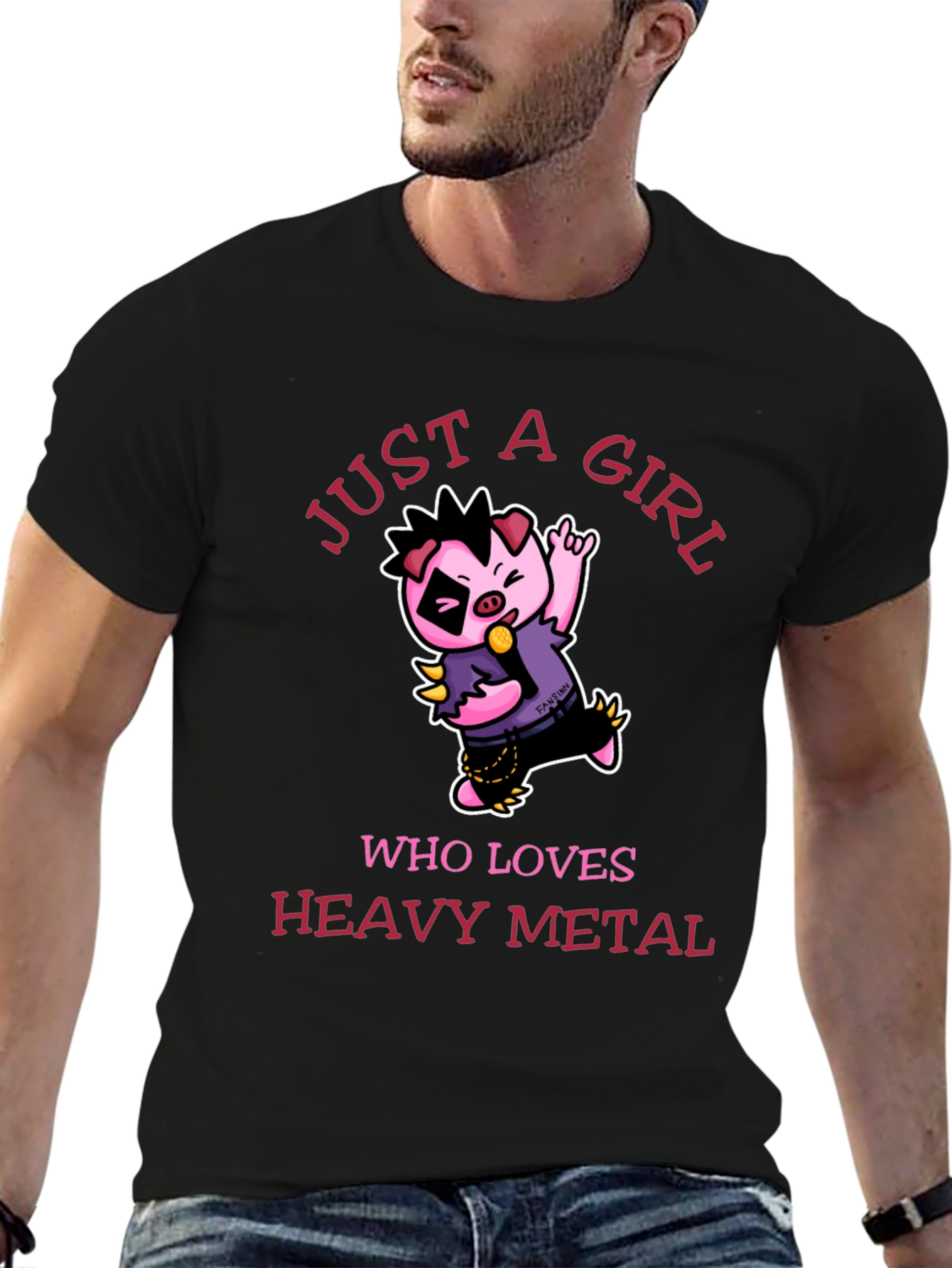 Just a Girl Who Loves Heavy Metal T-Shirt