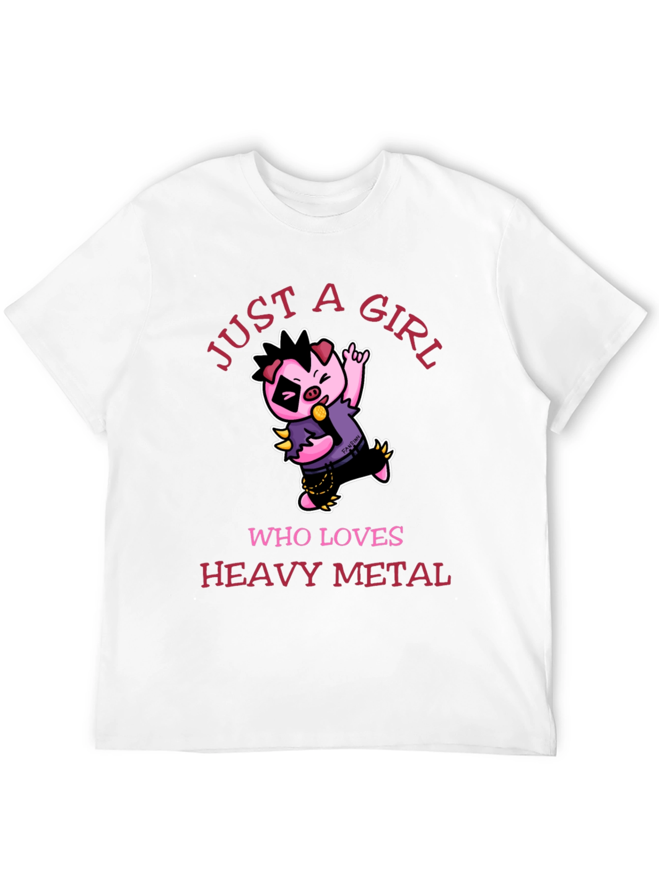 Just a Girl Who Loves Heavy Metal T-Shirt
