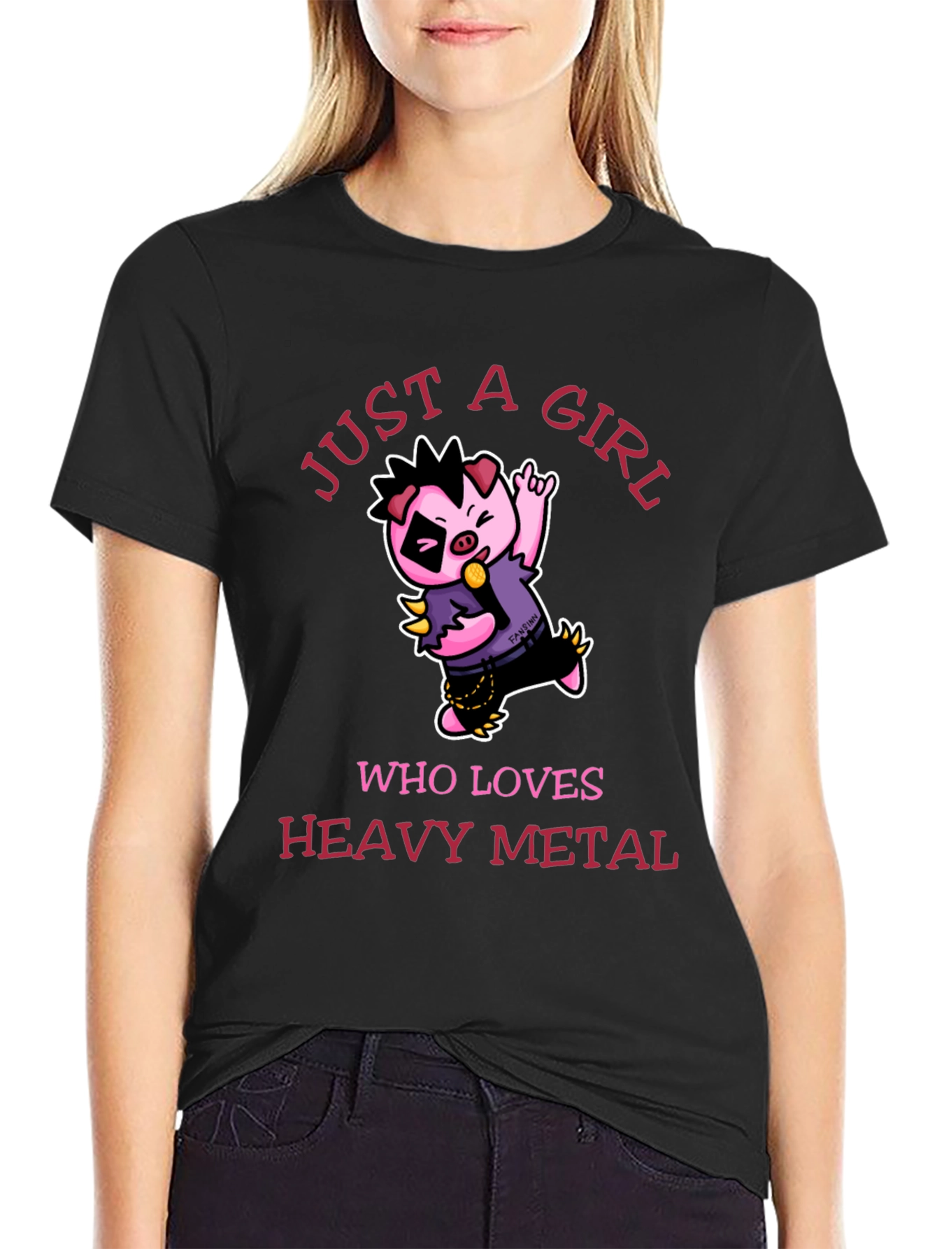 Just a Girl Who Loves Heavy Metal T-Shirt