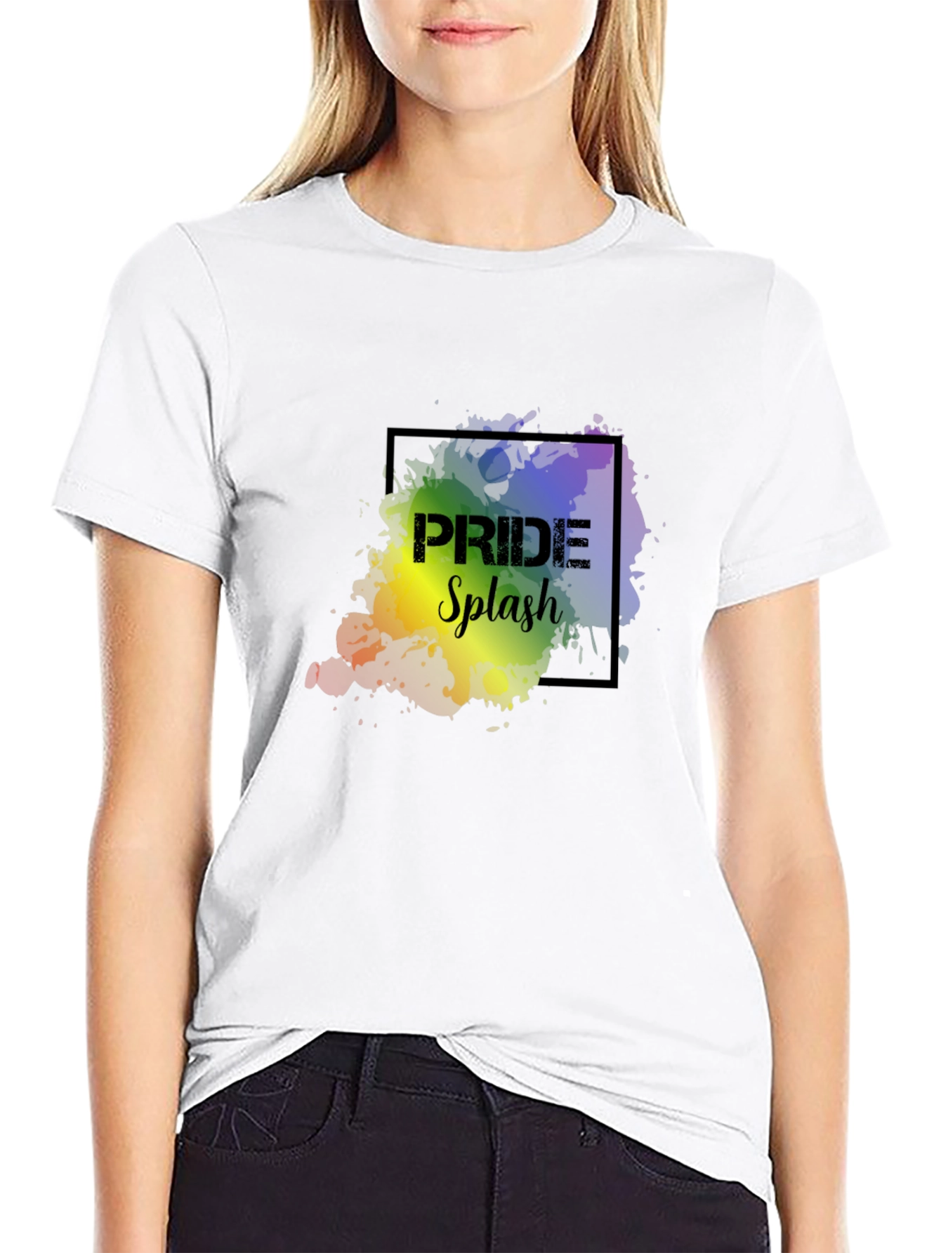 Pride Splash Graphic Tee - Black