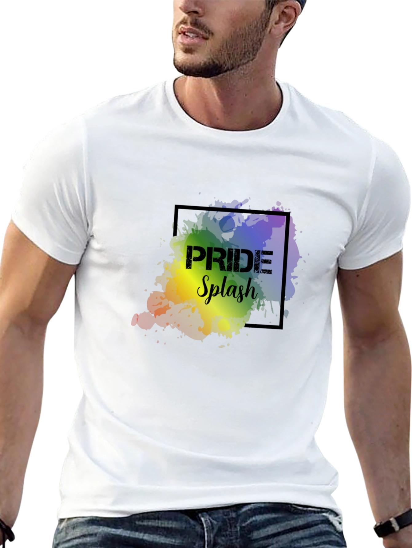 Pride Splash Graphic Tee - Black