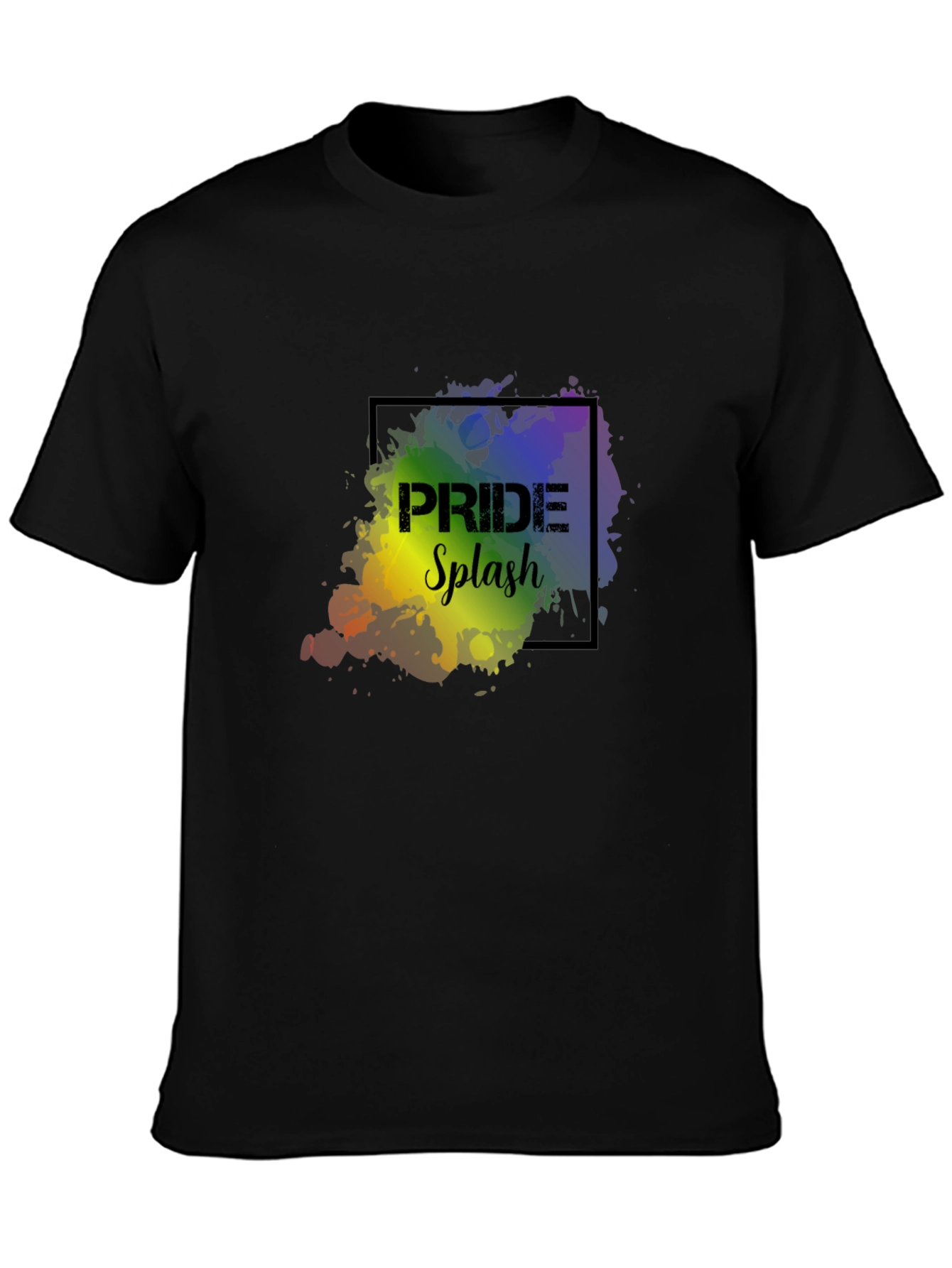 Pride Splash Graphic Tee - Black