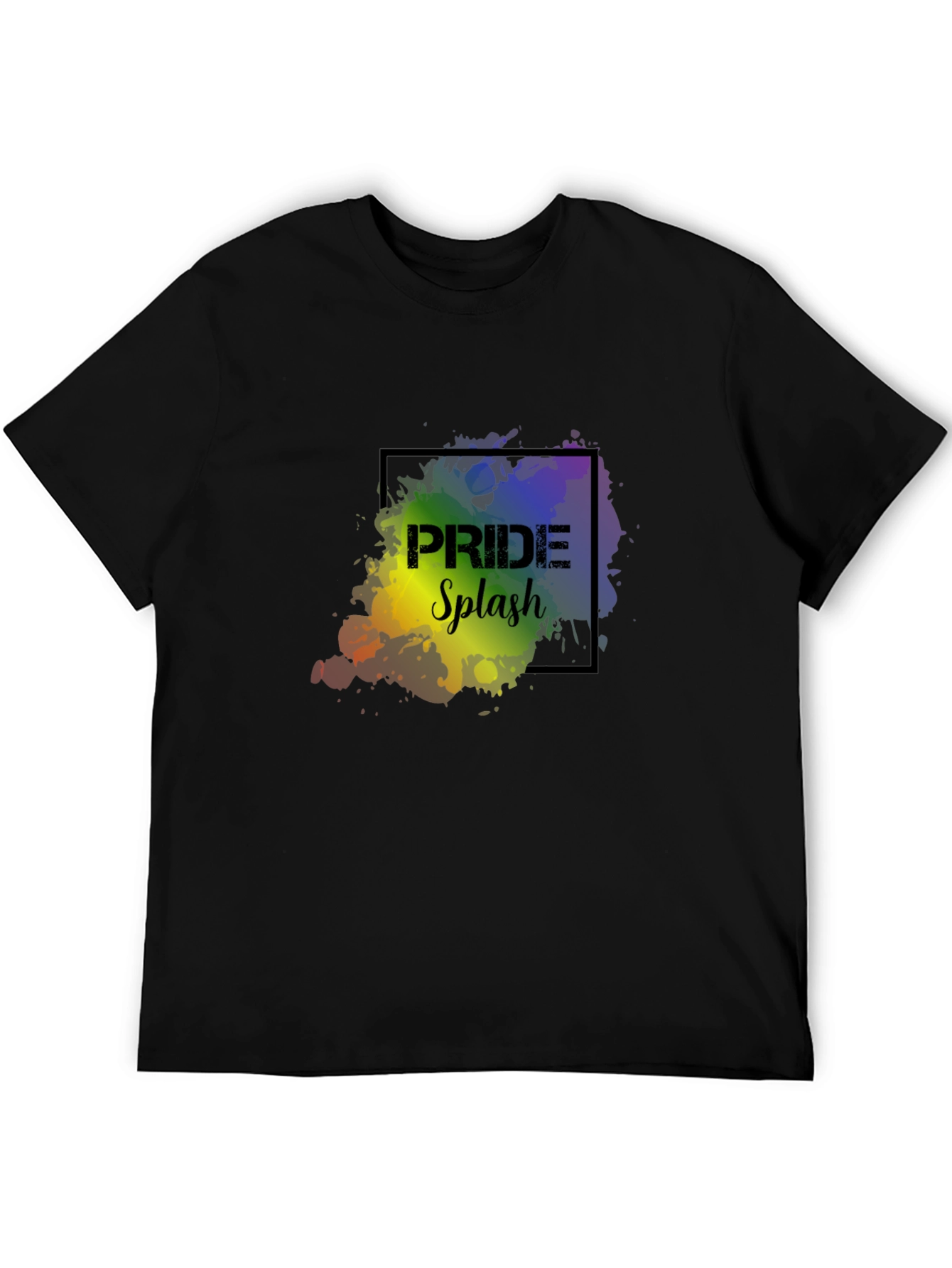 Pride Splash Graphic Tee - Black